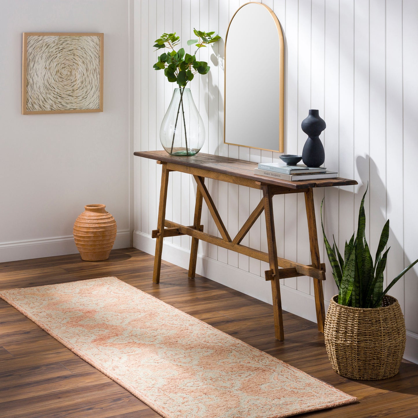 Granada GND-2301 10ft Runner Handmade Wool Runner Rug