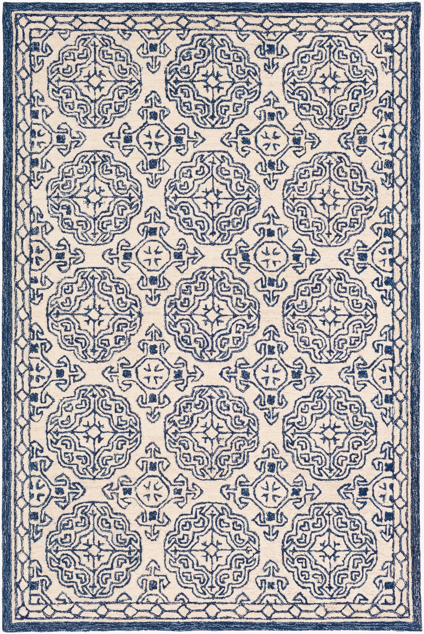 Alfombra decorativa de lana hecha a mano Granada GND-2303 de 2' x 3'