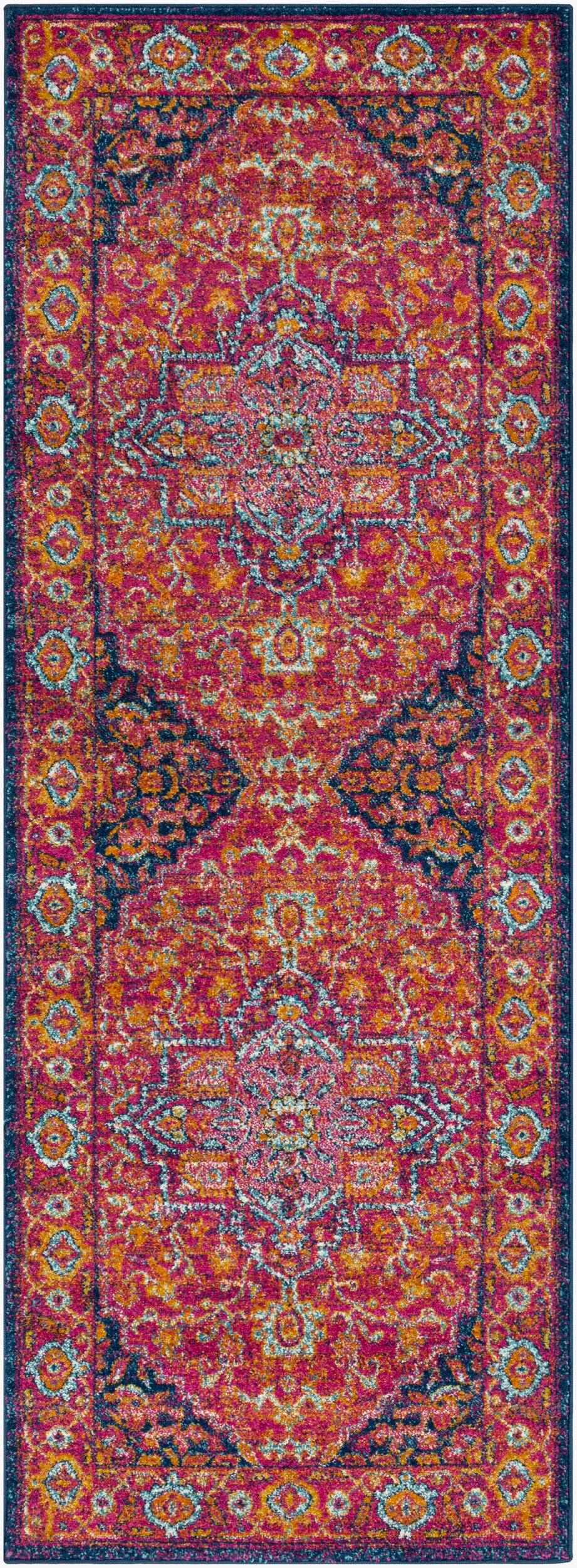 Harput HAP-1009 7ft Runner Machine Woven Runner Rug
