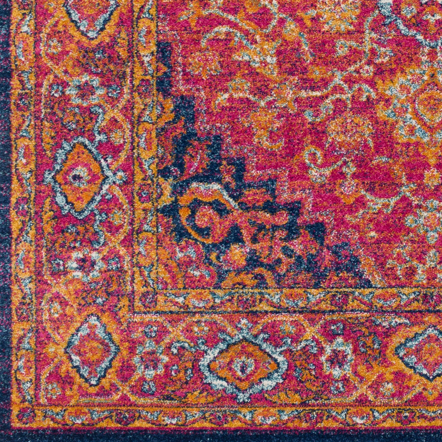 Harput HAP-1009 5ft Round Machine Woven Area Rug