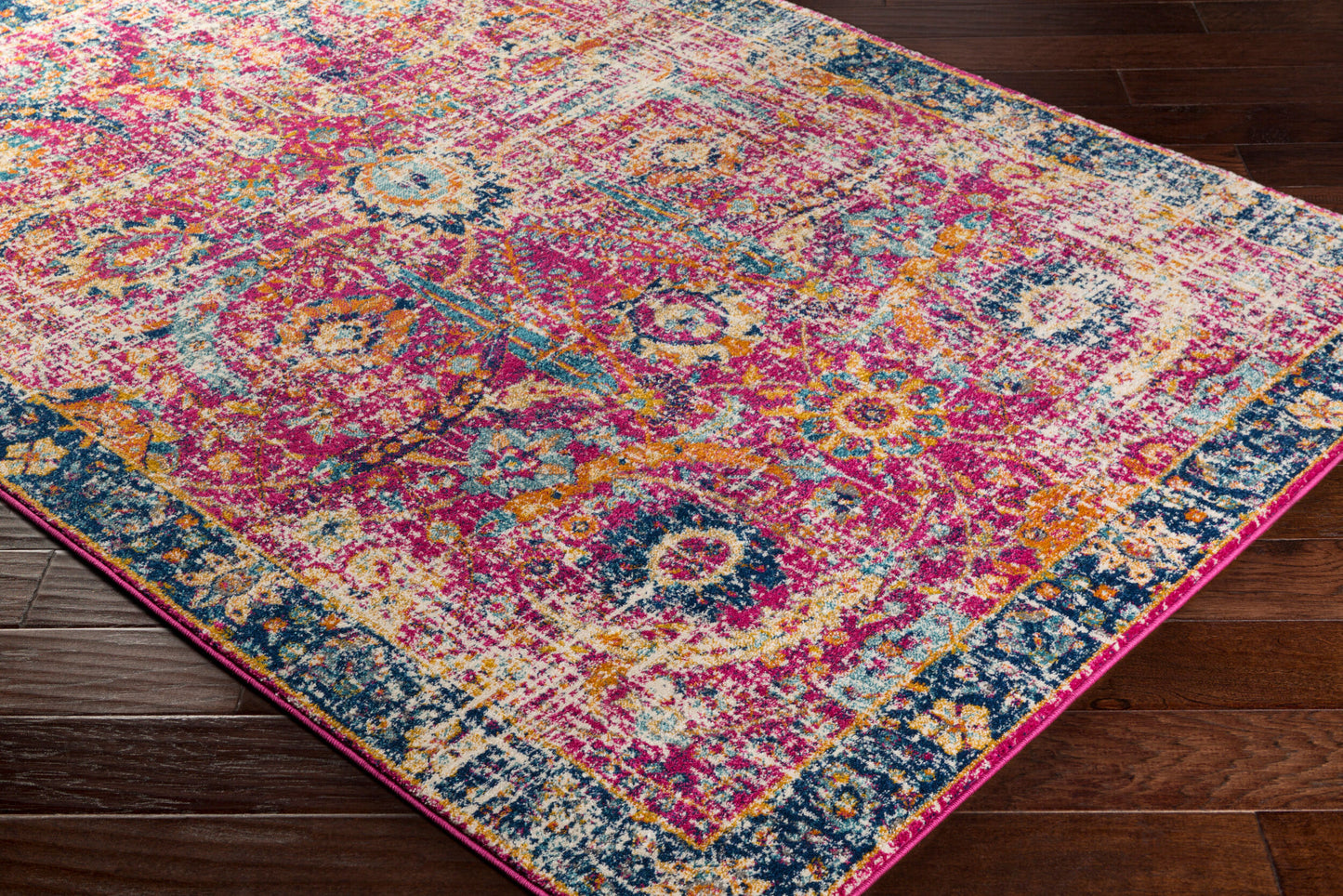 Harput HAP-1013 8ft Round Machine Woven Area Rug