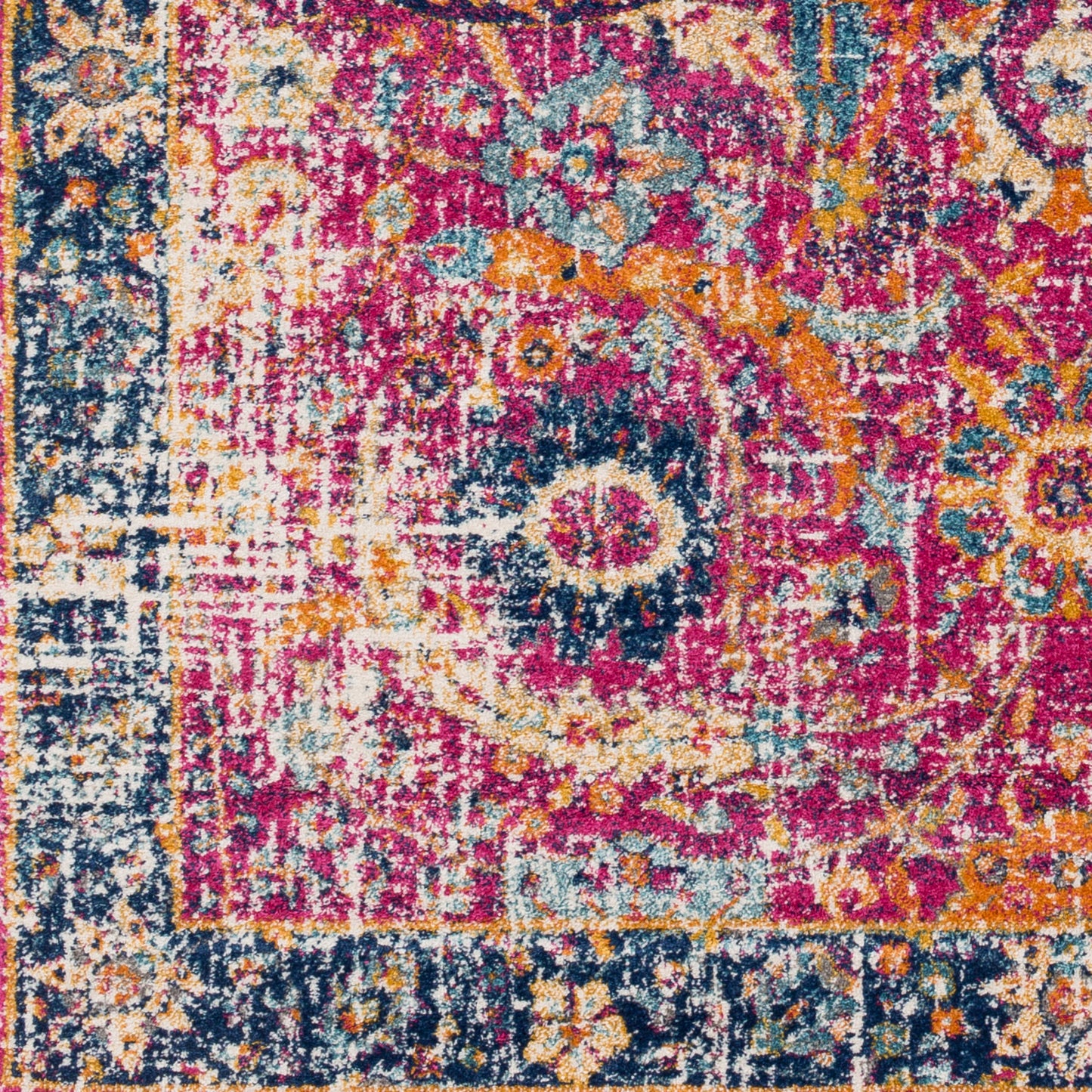 Harput HAP-1013 8ft Round Machine Woven Area Rug