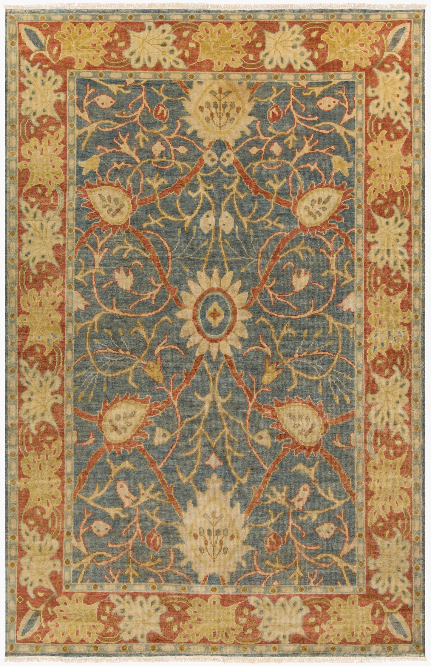 Hillcrest HIL-9016 3' x 5' Handmade Wool Accent Rug
