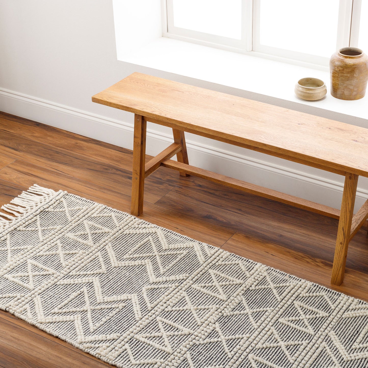 Hemingway HMG-2307 7ft Runner Handmade Runner Rug