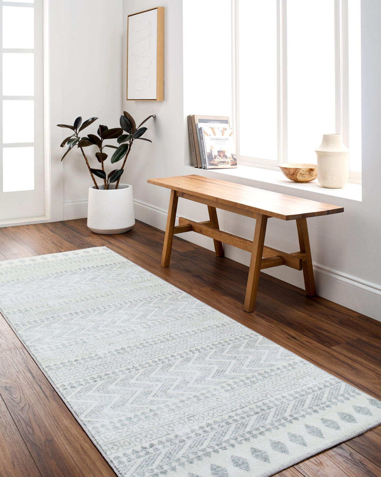 Hera HRH-2300 9' x 12' Machine Woven Washable Area Rug