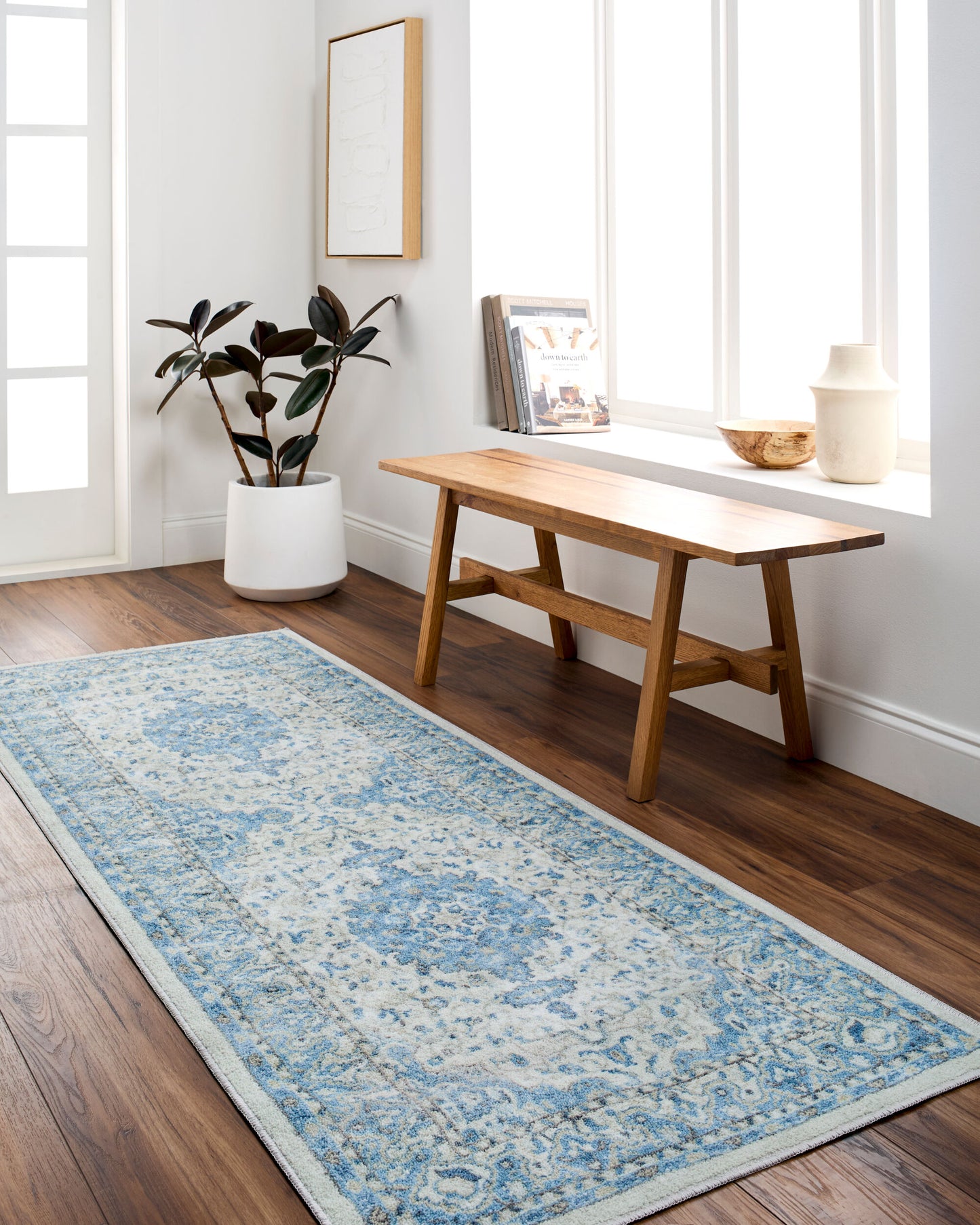 Hera HRH-2308 3' x 4' Machine Woven Washable Accent Rug