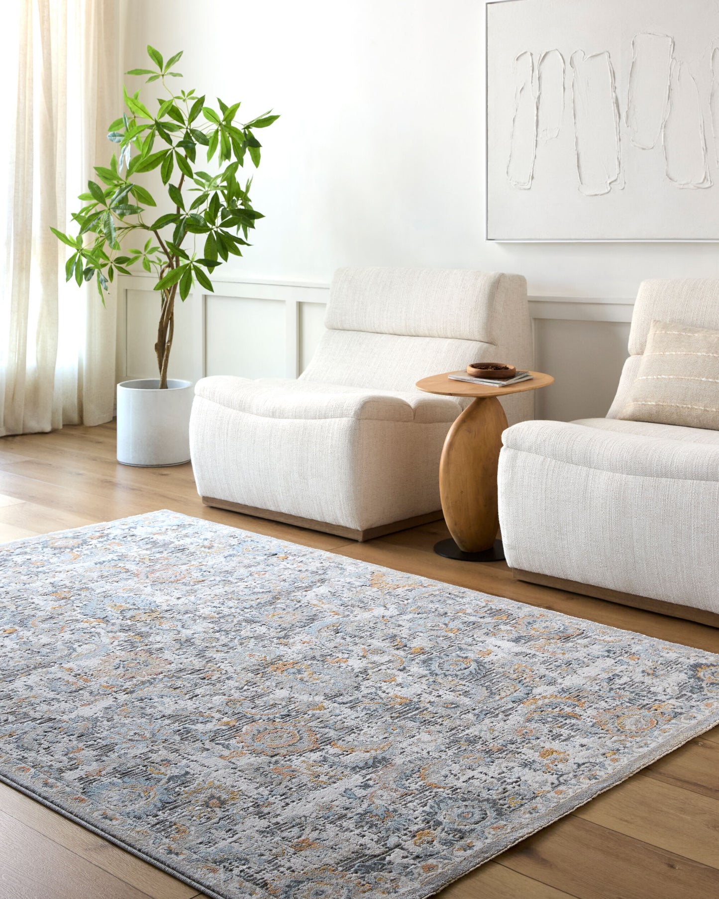 Hassler HSL-2303 6ft Round Machine Woven Area Rug