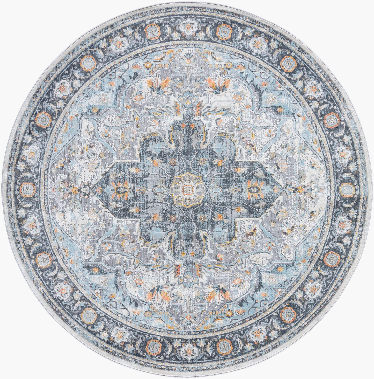 Hassler HSL-2307 8ft Round Machine Woven Area Rug