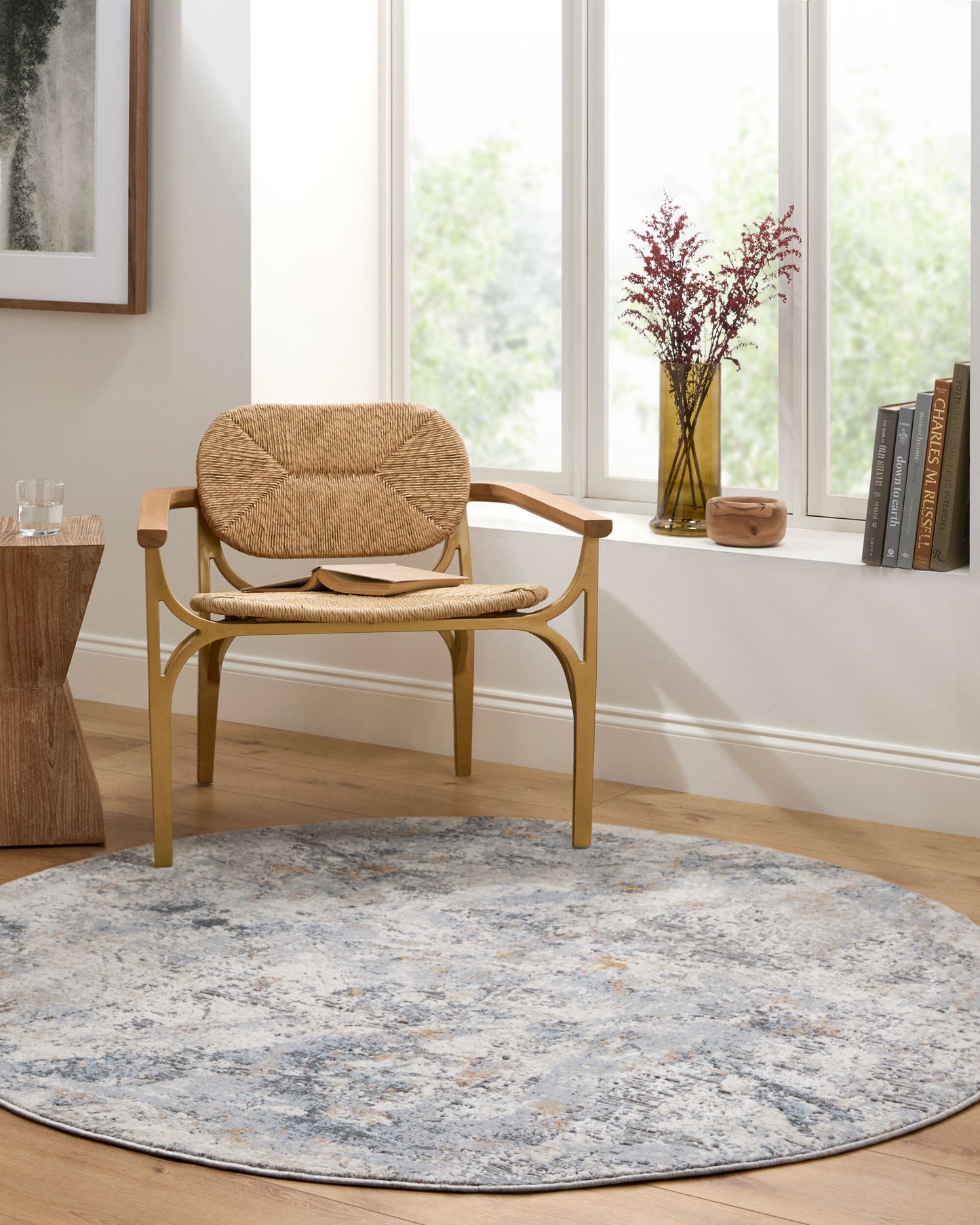 Hassler HSL-2311 5ft Round Machine Woven Area Rug