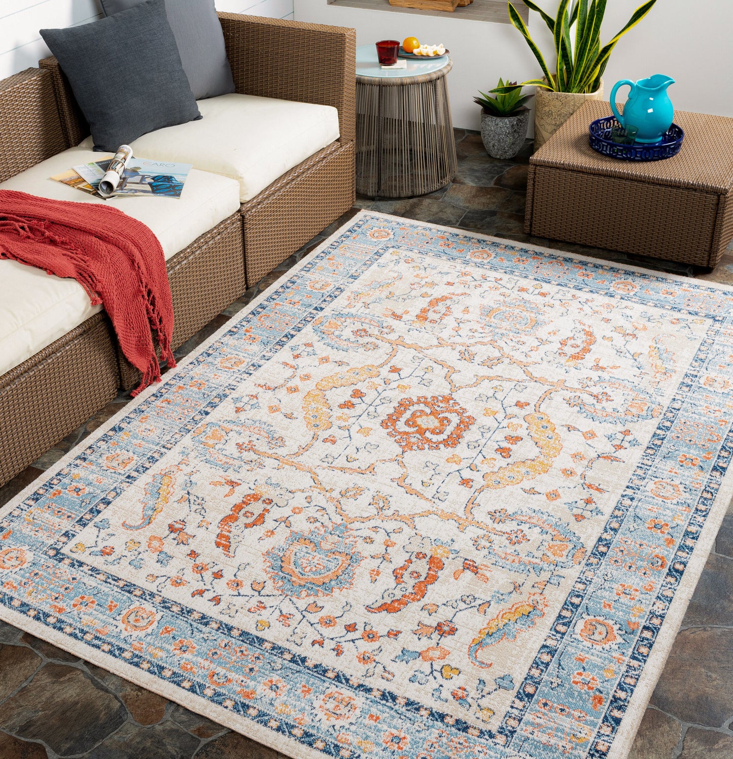 Huntington Beach HTB-2301 5' x 7' Machine Woven Indoor/Outdoor Area Rug