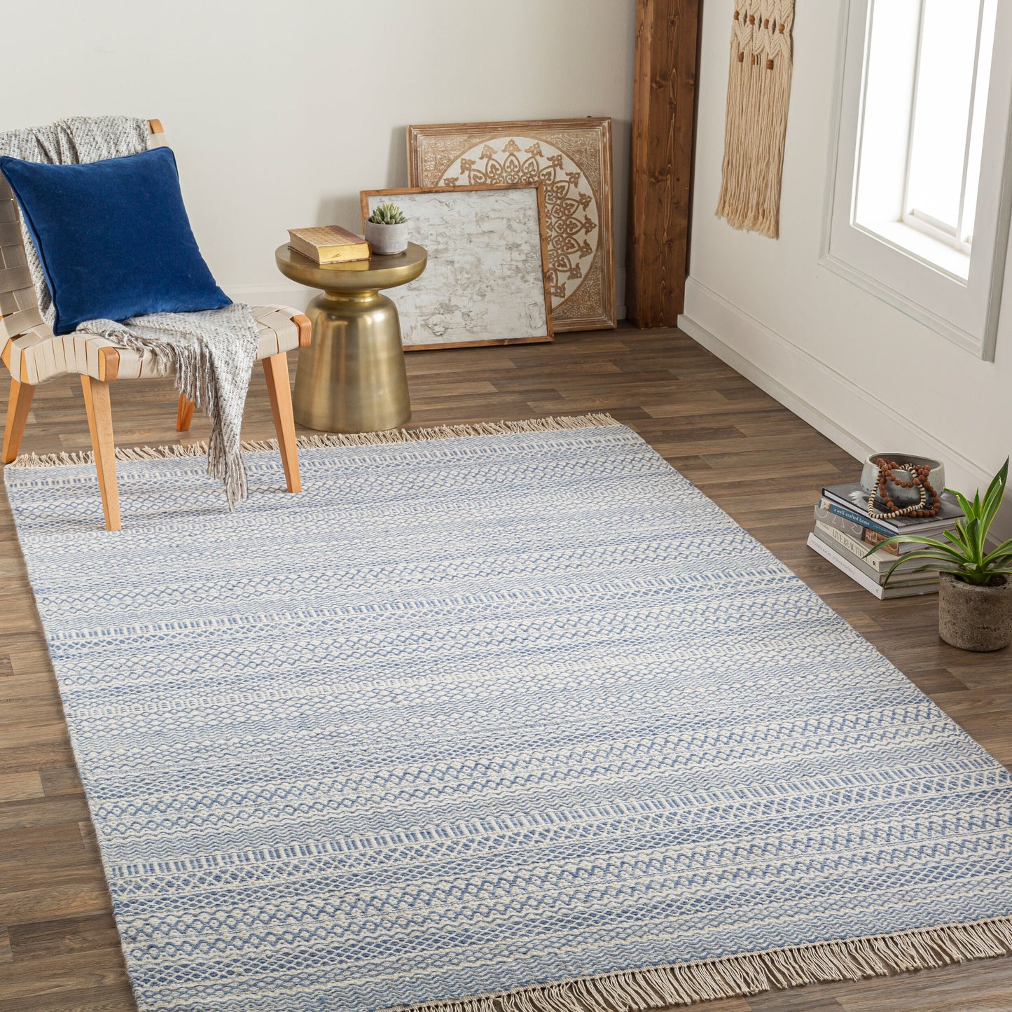 Idina II IDN-8000 8ft Runner Handmade Wool Runner Rug