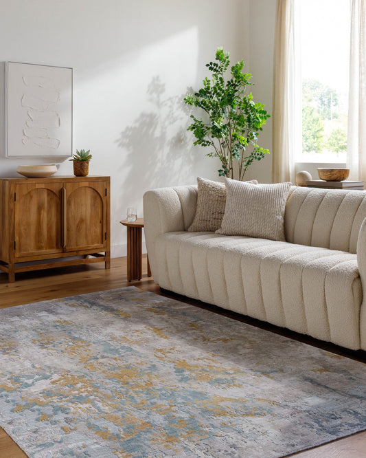 Alfombra de seda sintética hecha a mano Imola IML-1001 de 1,83 m x 2,74 m