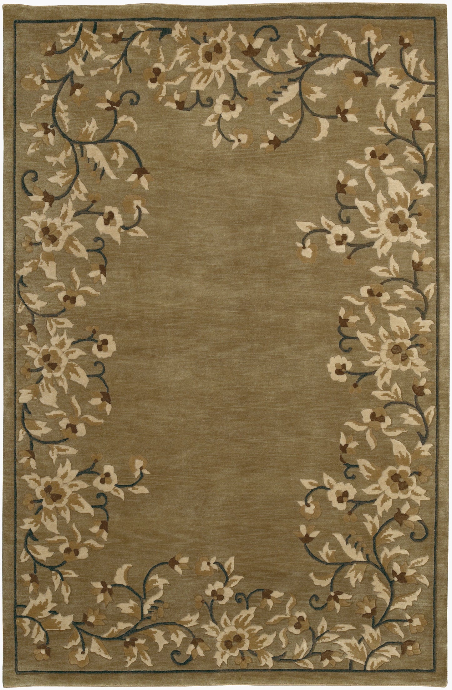 Mugal IN-1082 2' x 3' Handmade Wool Accent Rug