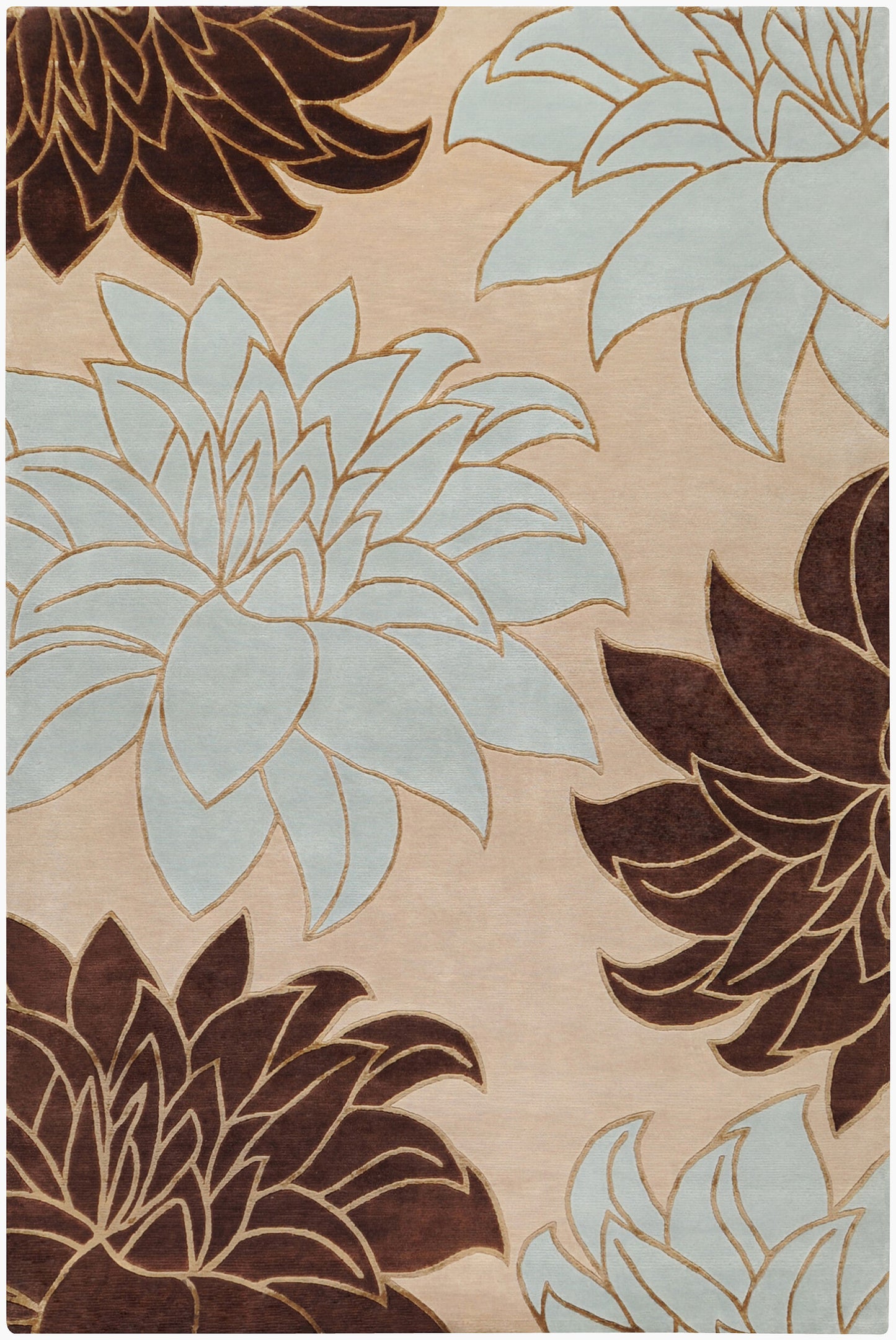 Mugal IN-1227 2' x 3' Handmade Wool Accent Rug