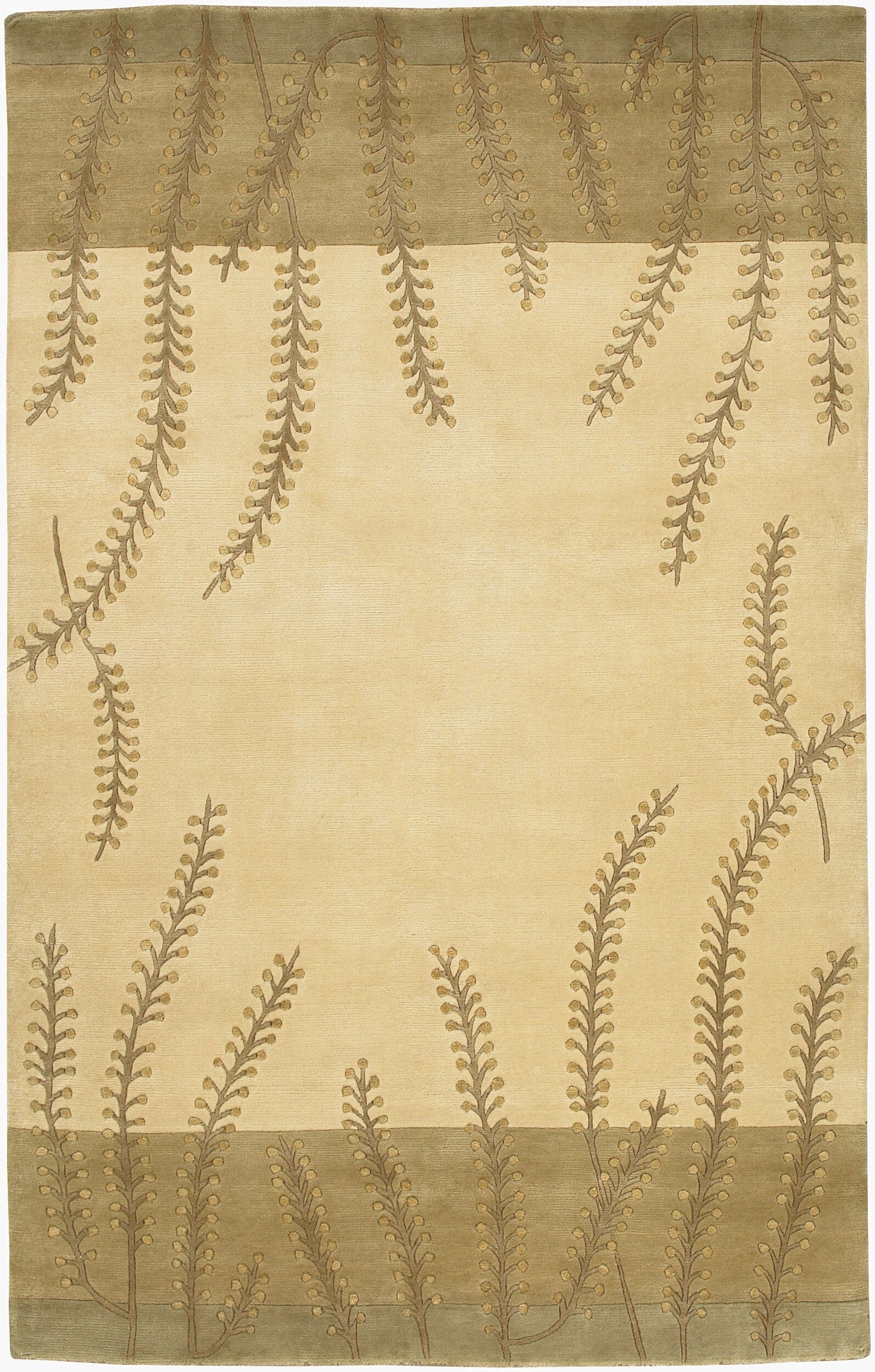 Mugal IN-8007 2' x 3' Handmade Wool Accent Rug