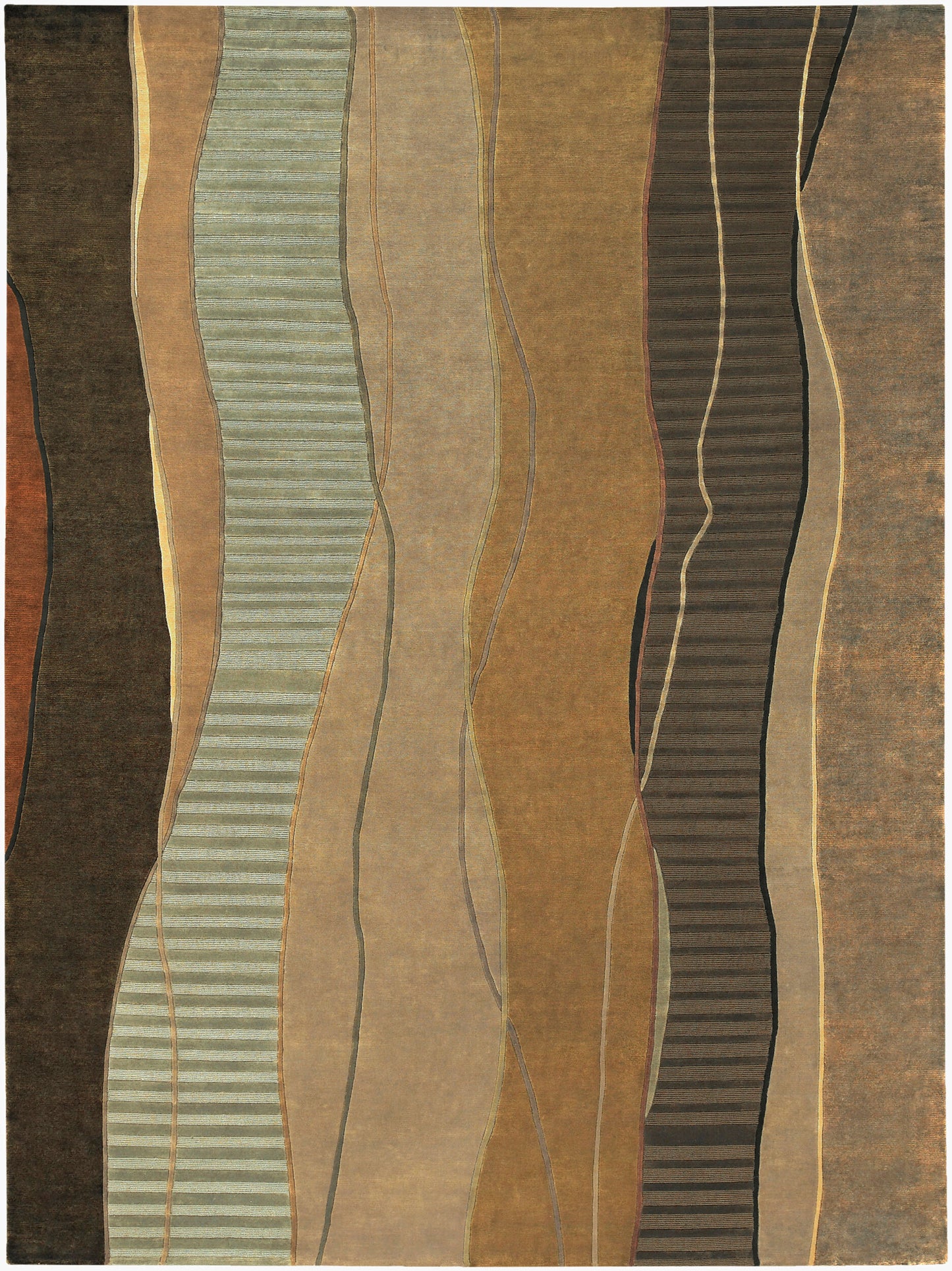 Mugal IN-8020 8' x 11' Handmade Wool Area Rug