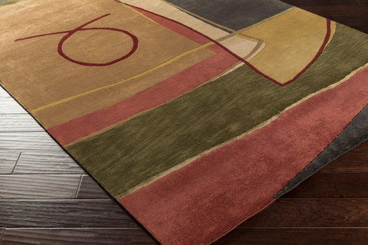 Alfombra de lana hecha a mano Mugal IN-8043 de 1,52 m x 2,44 m