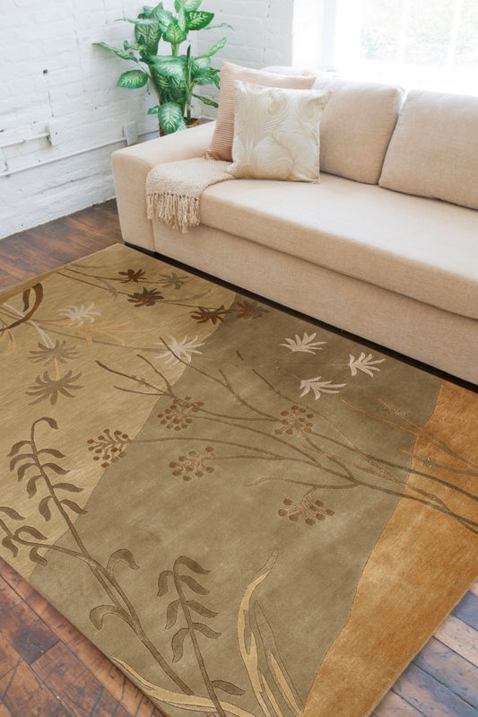 Alfombra de lana hecha a mano Mugal IN-8056 de 9' x 12'