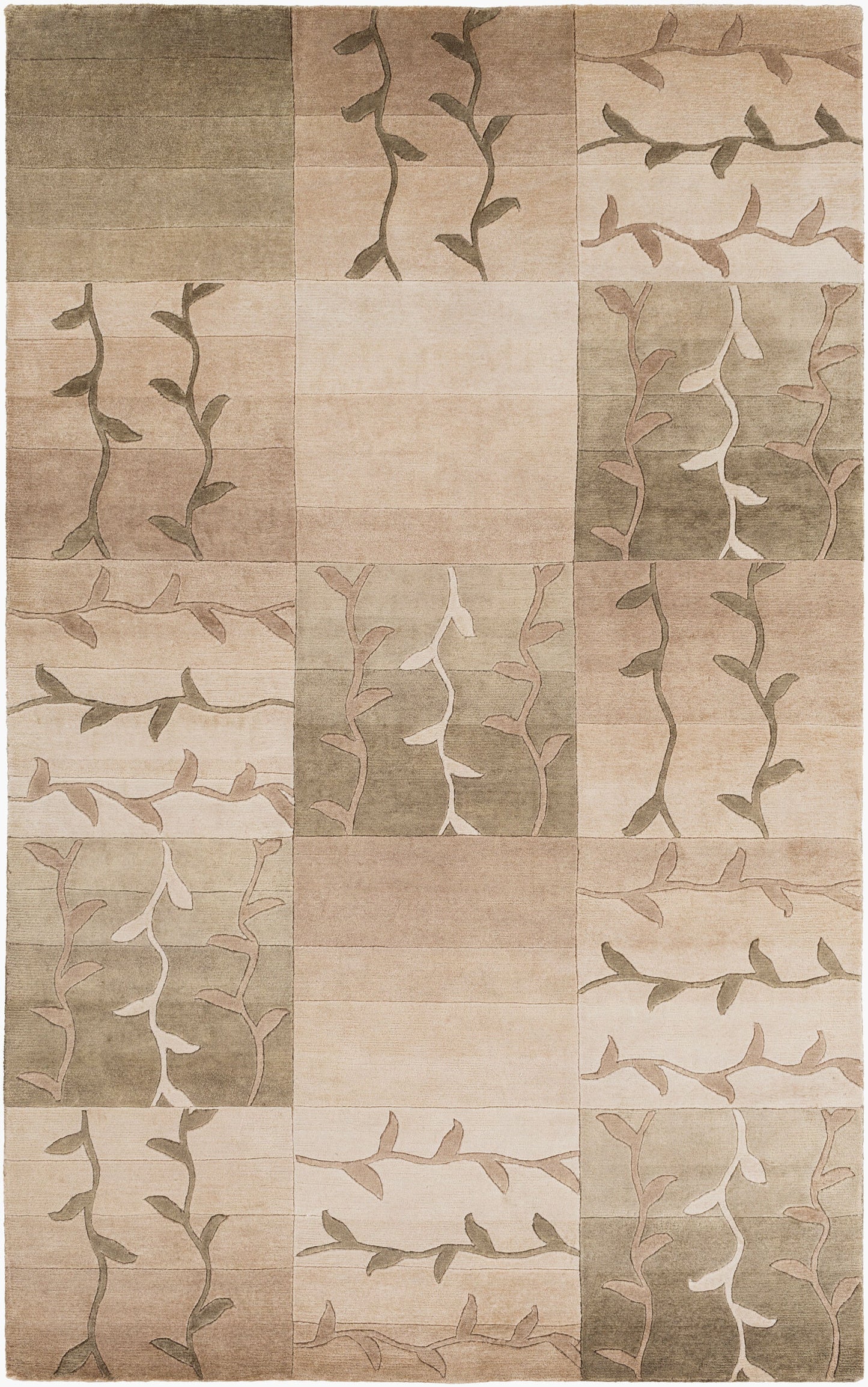 Mugal IN-8083 2' x 3' Handmade Wool Accent Rug