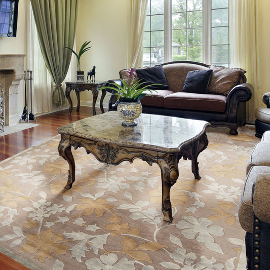 Alfombra decorativa de lana hecha a mano Mugal IN-8089 de 2' x 3'