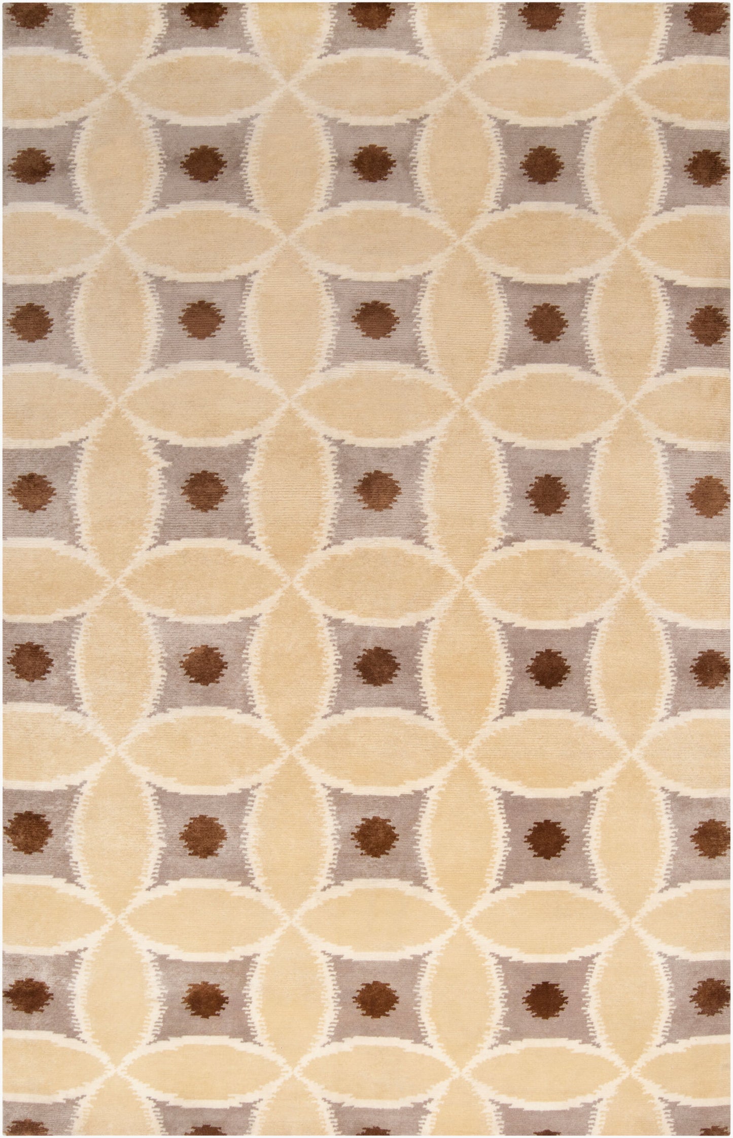 Mugal IN-8595 2' x 3' Handmade Wool Accent Rug
