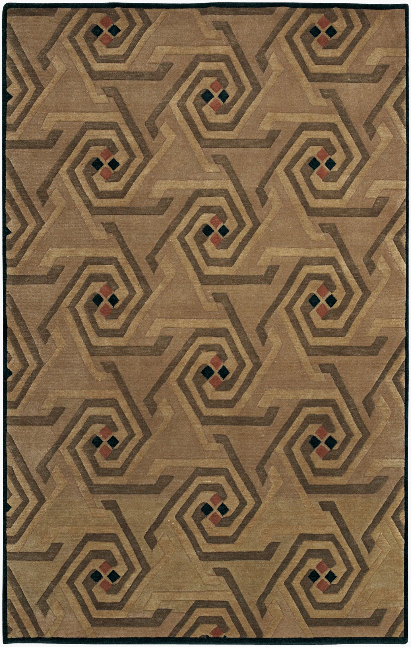 Mugal IN-978 5' x 8' Handmade Wool Area Rug