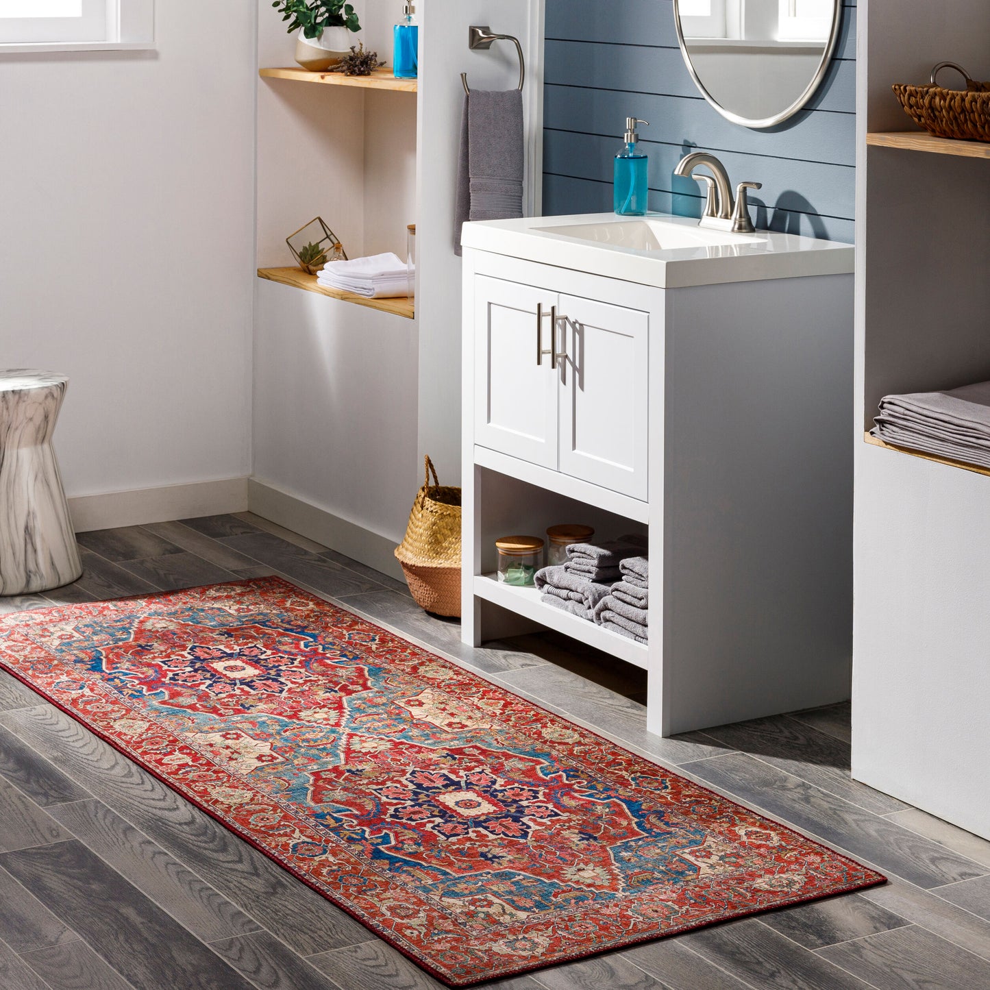 Iris IRS-2309 7ft Runner Machine Woven Runner Rug