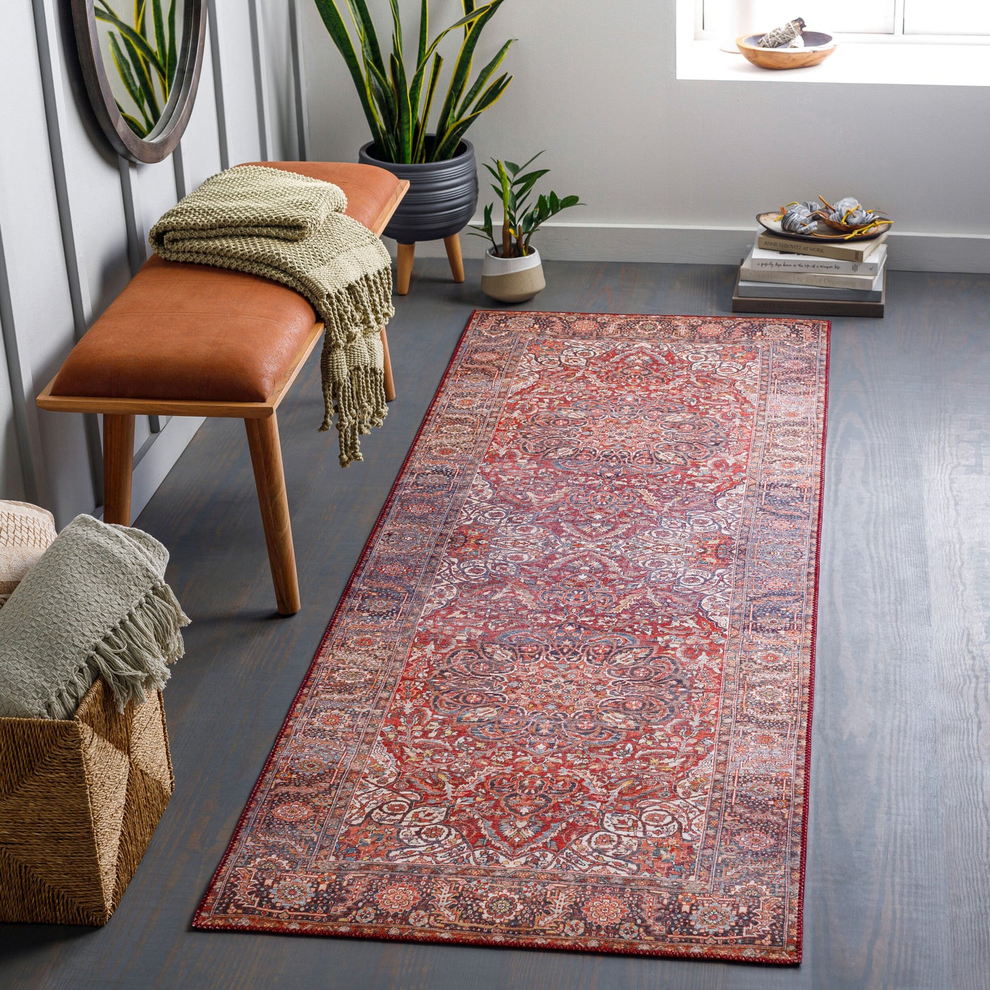 Iris IRS-2363 7ft Runner Machine Woven Runner Rug