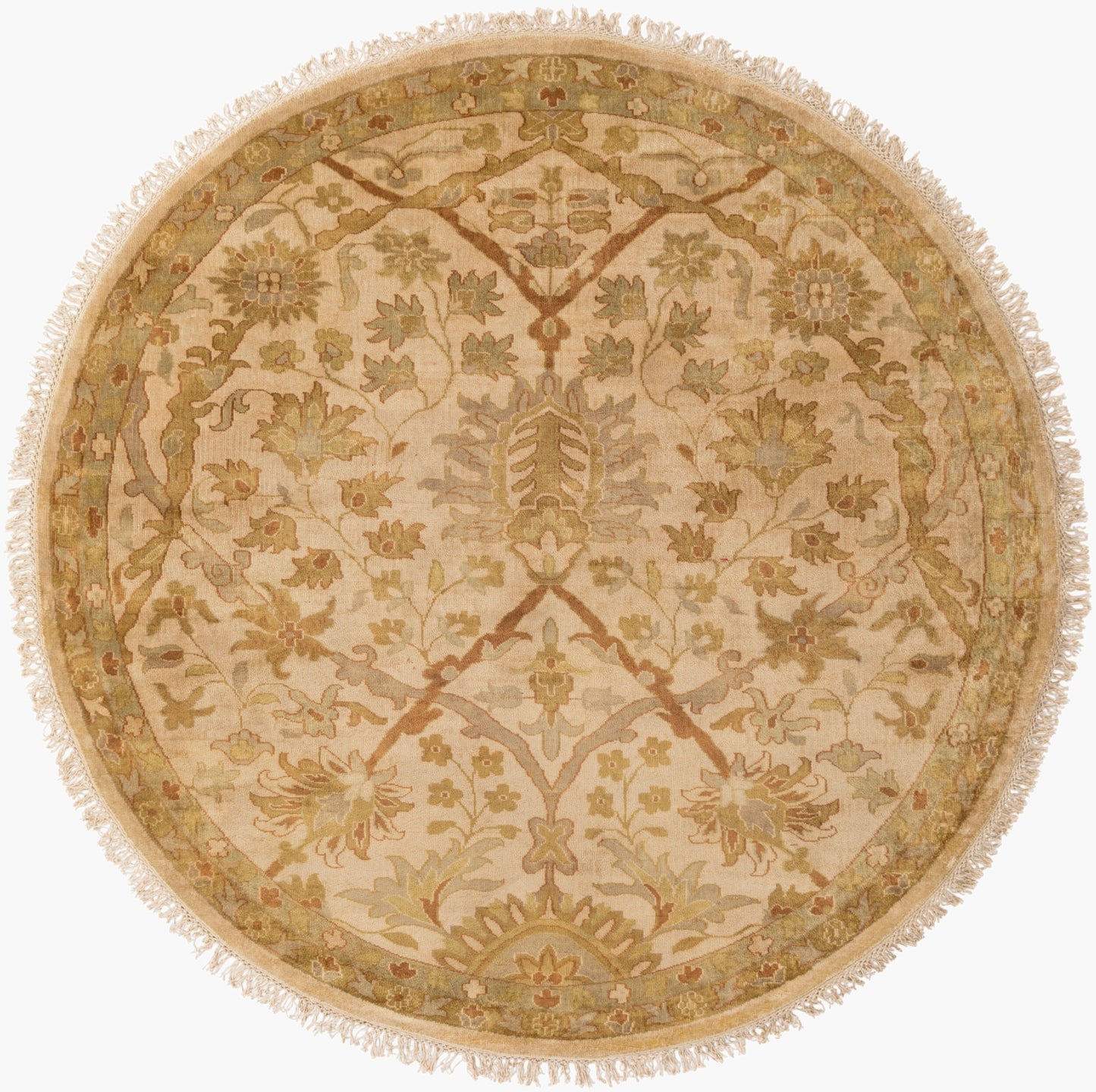 Adana IT-9006 8ft Round Handmade Wool Area Rug