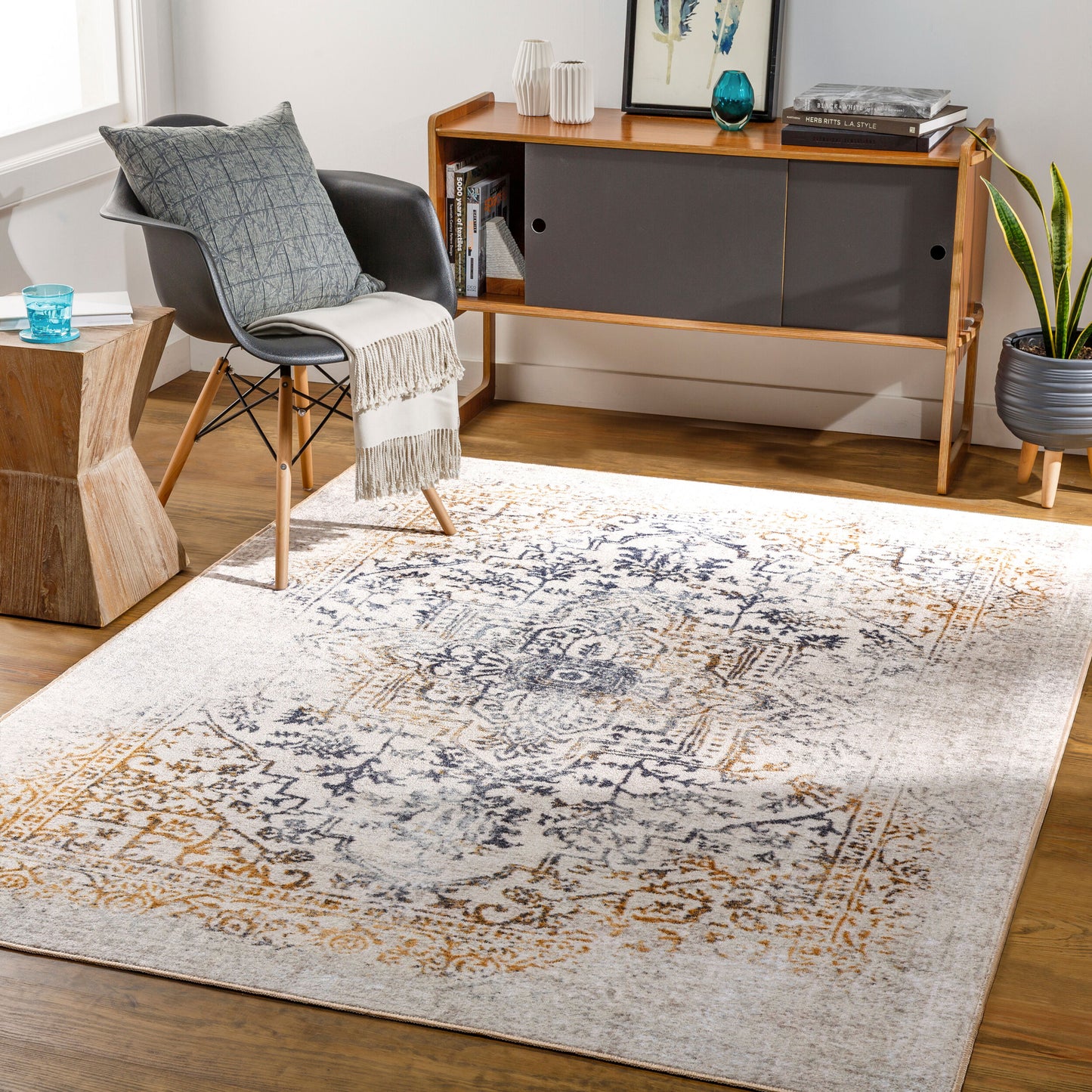 Jefferson JFS-2304 5' x 7' Machine Woven Washable Area Rug