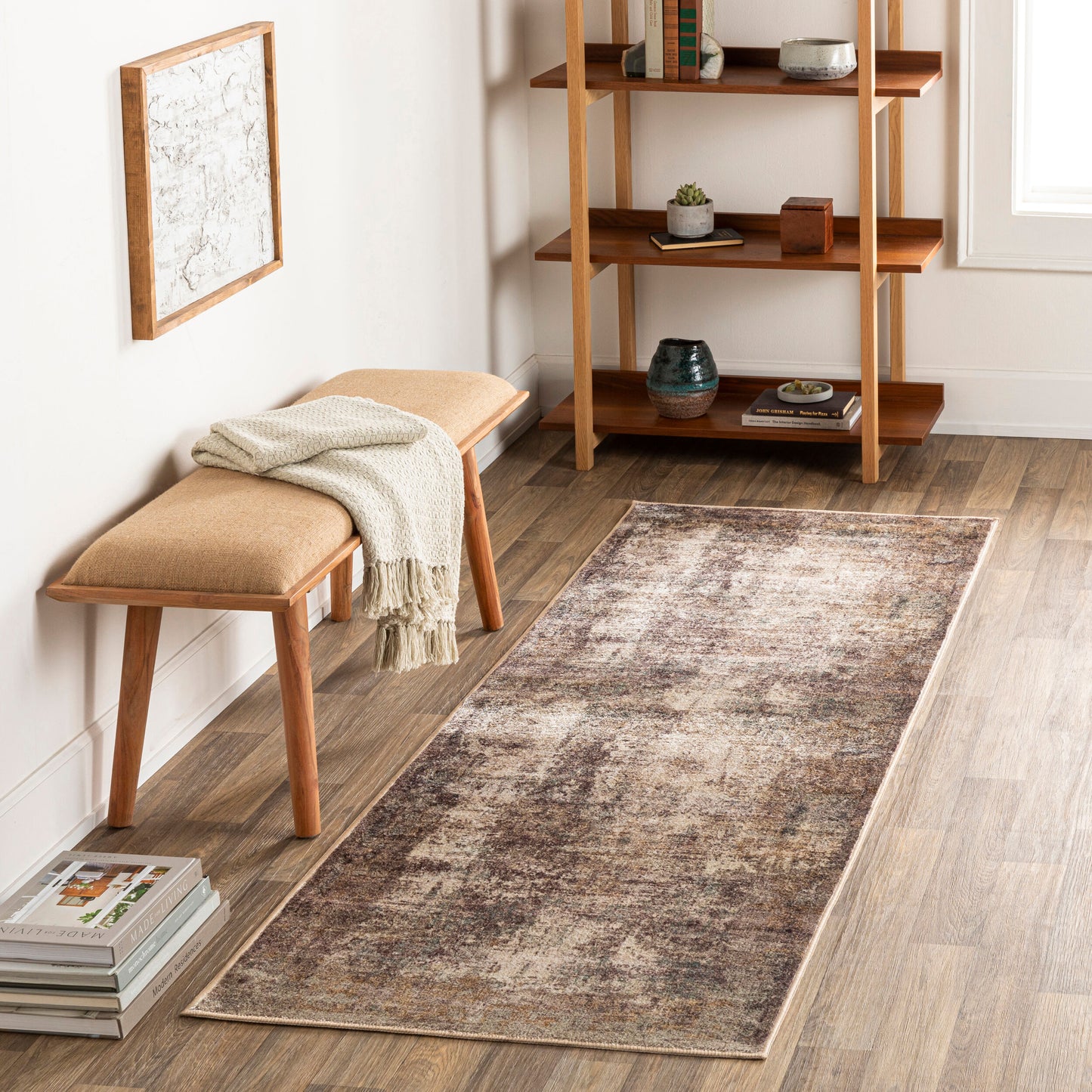 Jefferson JFS-2311 7ft Runner Machine Woven Washable Runner Rug