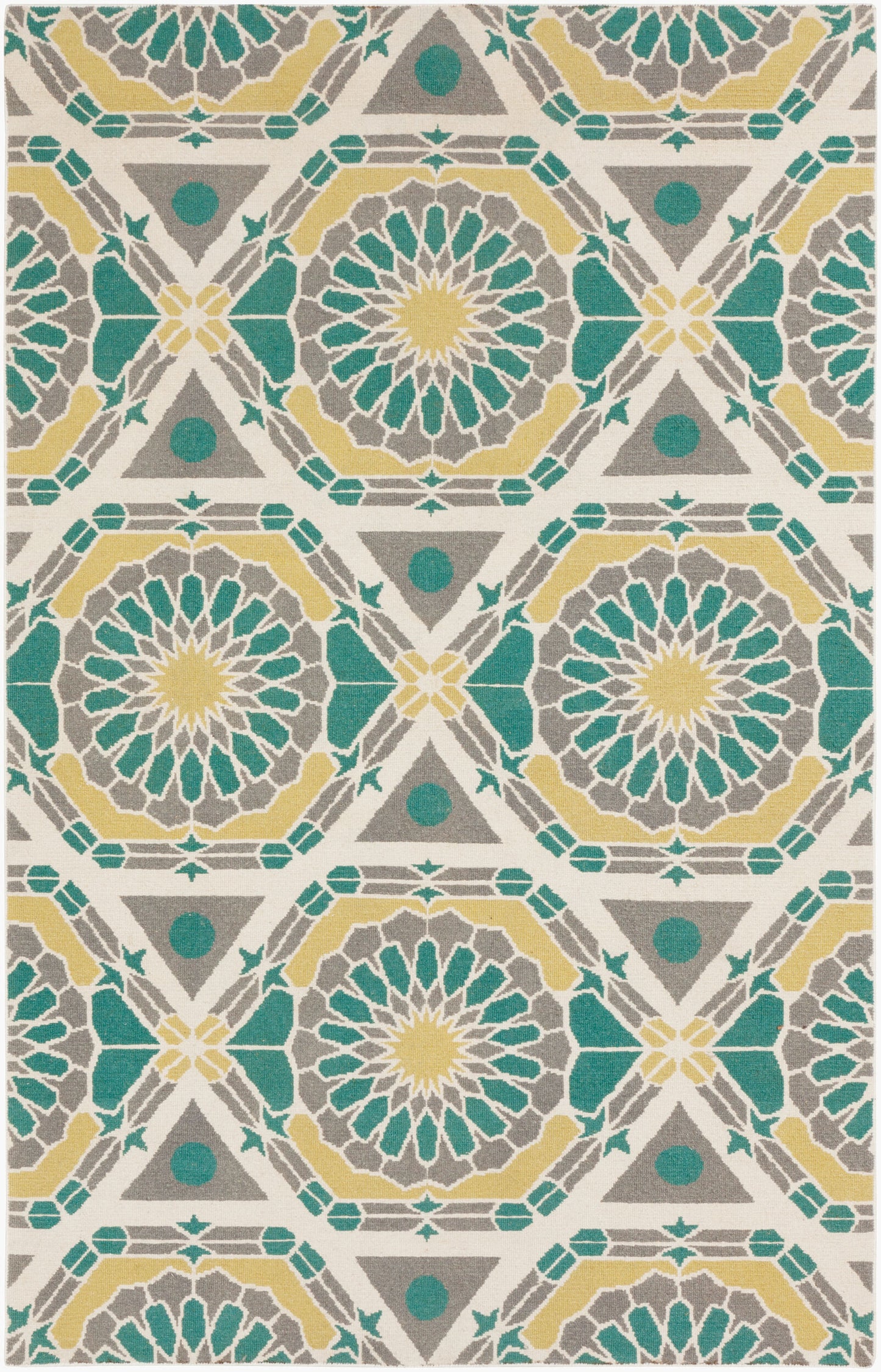 Kaleidoscope KAL-8001 2' x 3' Handmade Wool Accent Rug