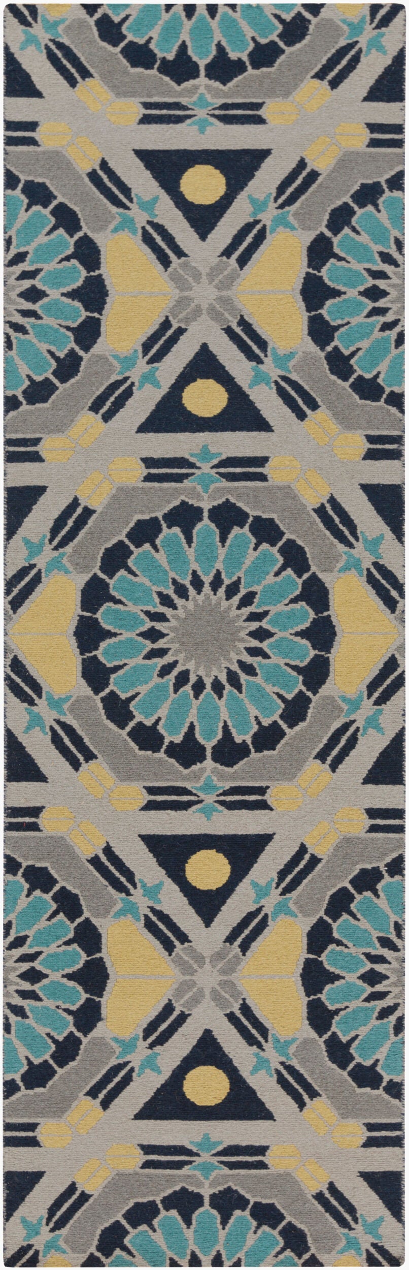 Kaleidoscope KAL-8005 8ft Runner Handmade Wool Runner Rug