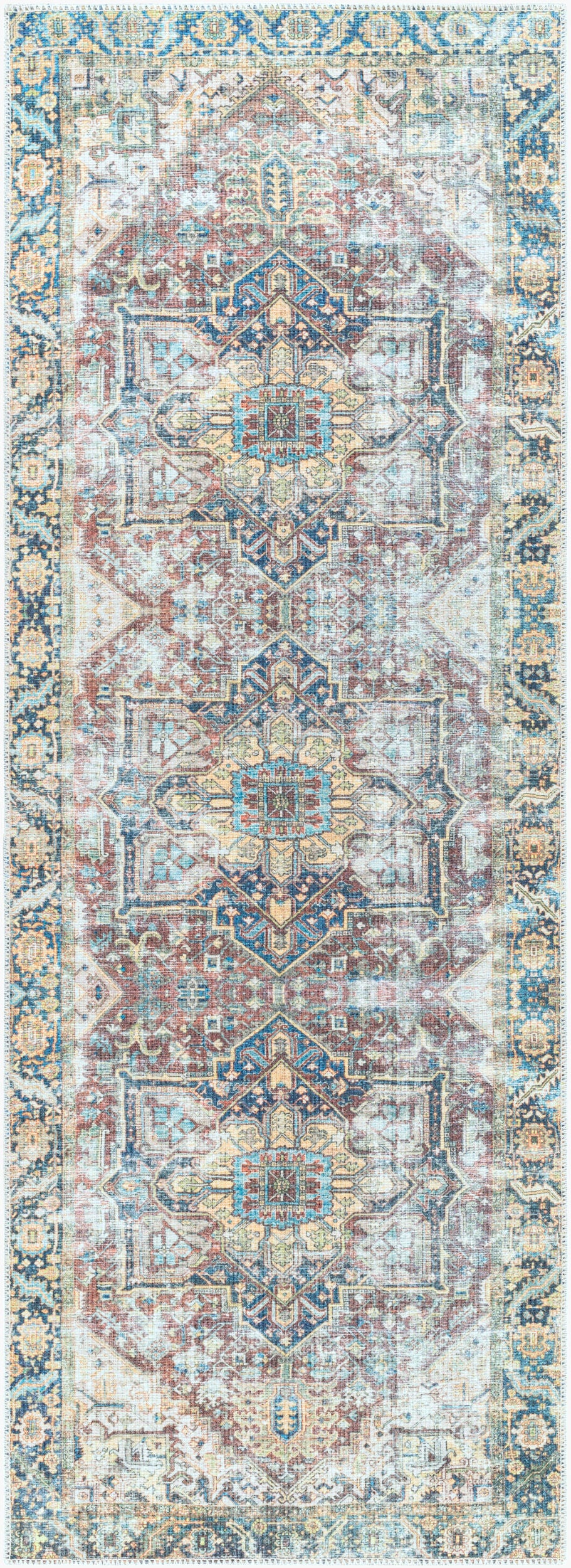 Kemer KMR-2300 10ft Runner Machine Woven Washable Runner Rug
