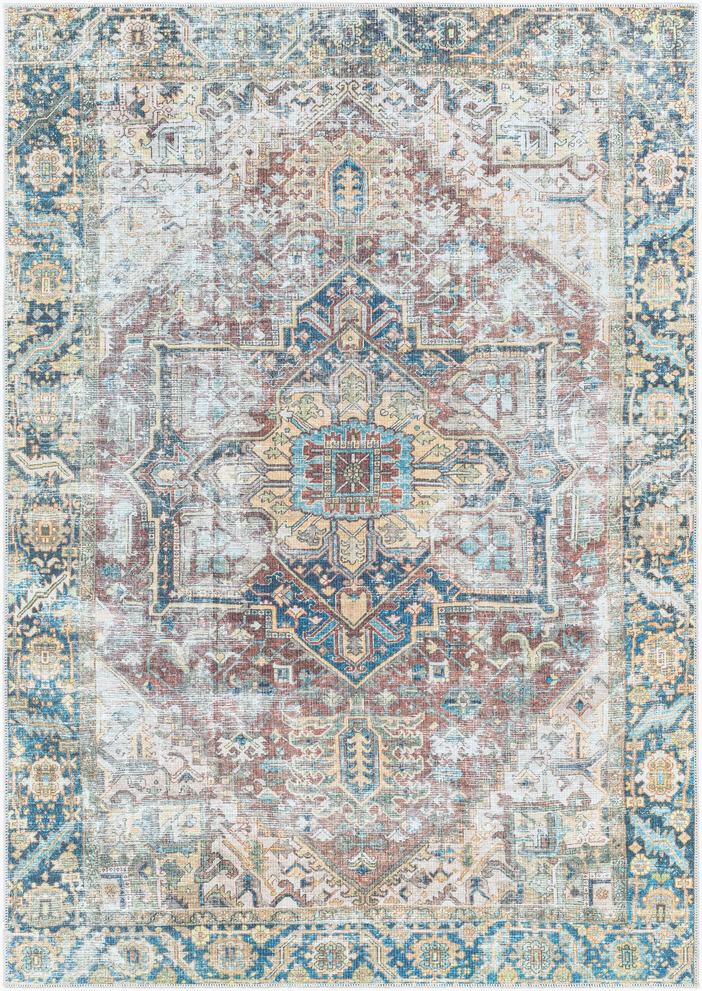 Kemer KMR-2300 9' x 12' Machine Woven Washable Area Rug