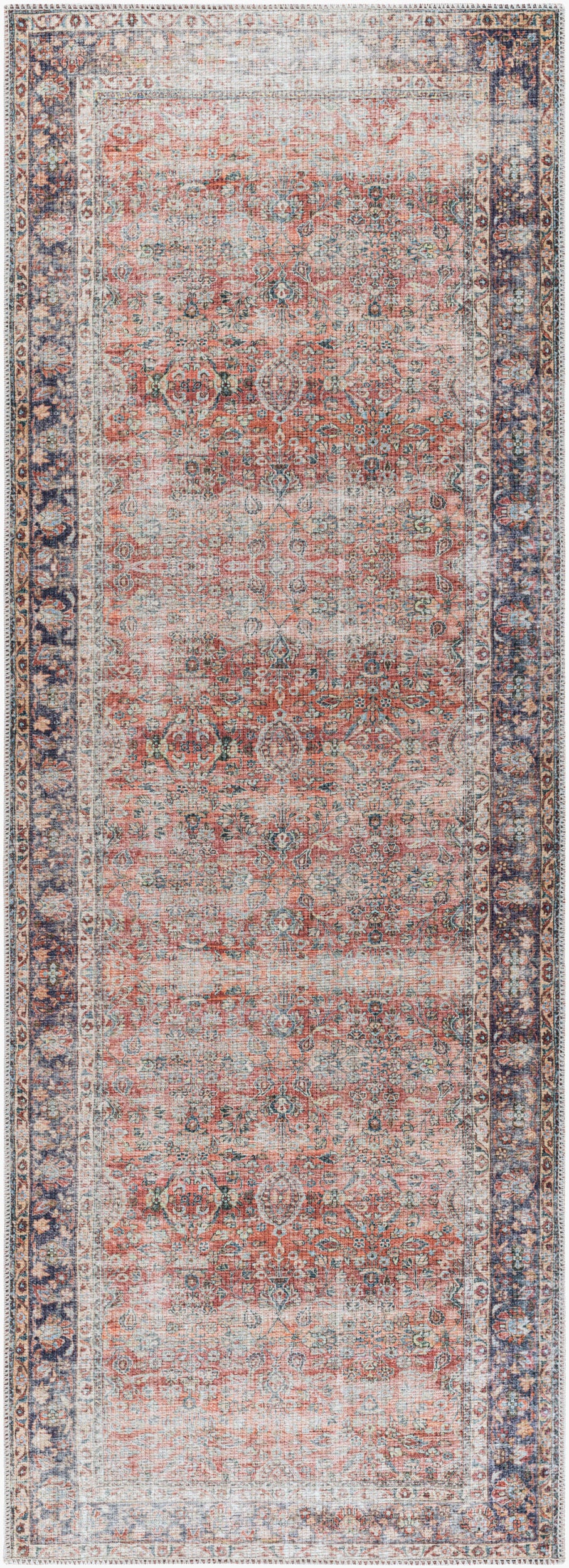 Kemer KMR-2302 7ft Runner Machine Woven Washable Runner Rug