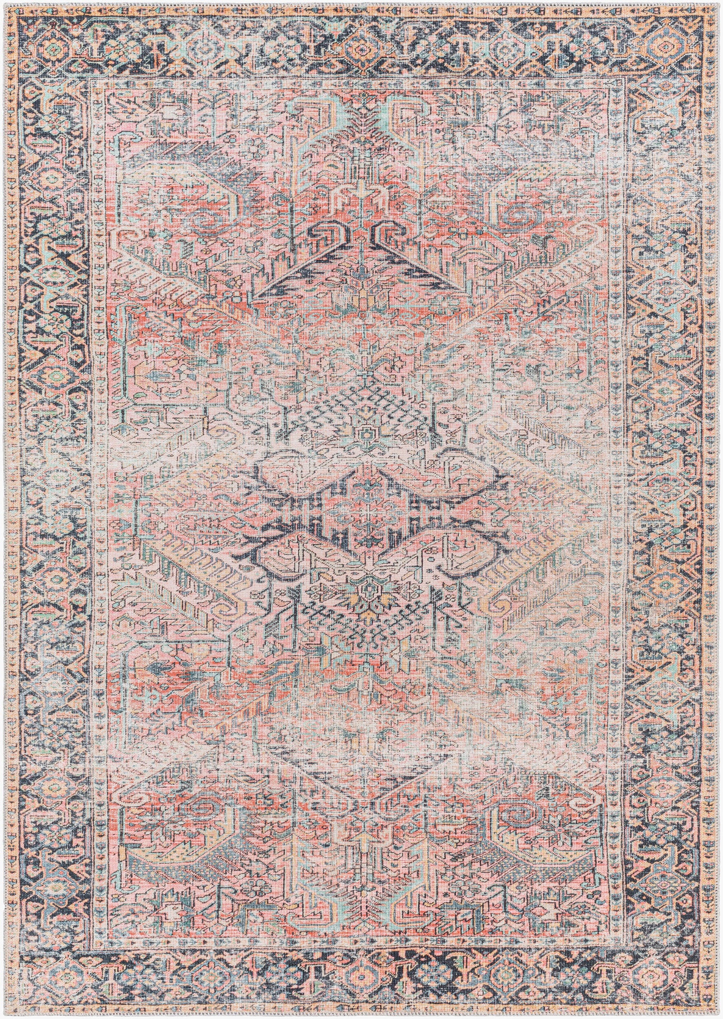 Kemer KMR-2303 6' x 9' Machine Woven Washable Area Rug