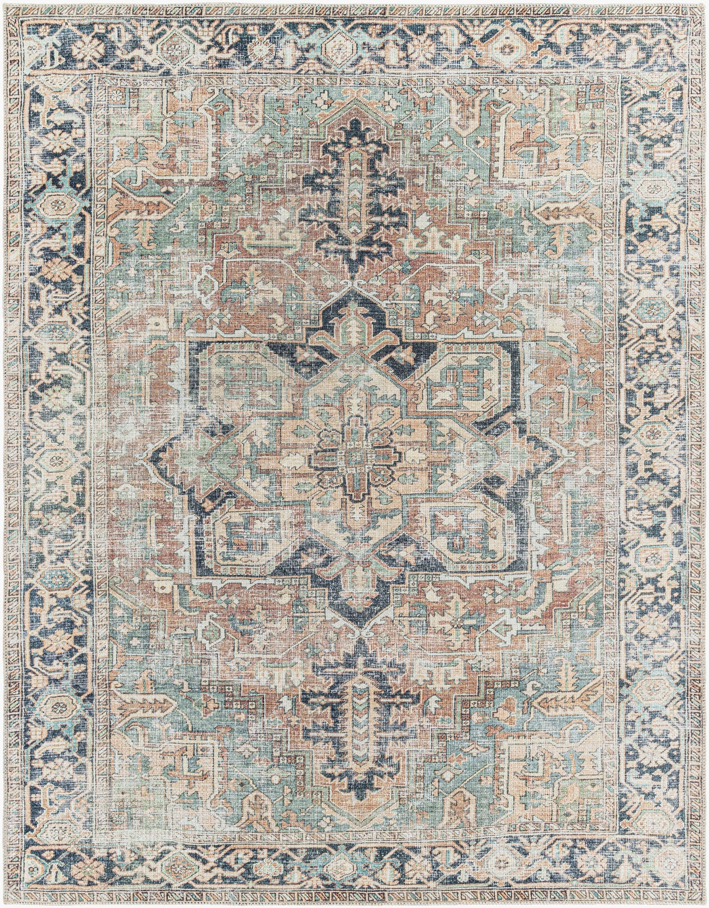 Kemer KMR-2307 9' x 12' Machine Woven Washable Area Rug