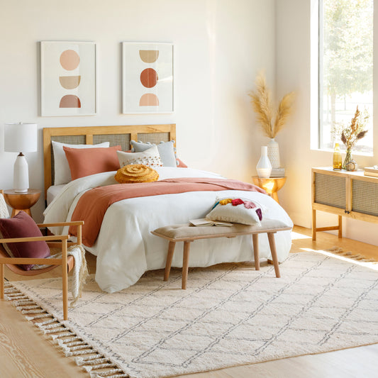 Khemisset KMS-2304 Alfombra decorativa hecha a mano de 2' x 4'