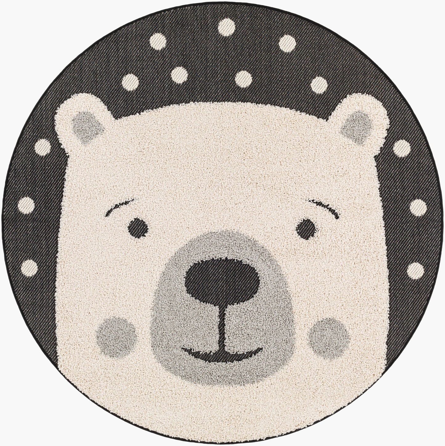 Kayra KYR-2305 4ft Round Machine Woven Indoor/Outdoor Accent Rug
