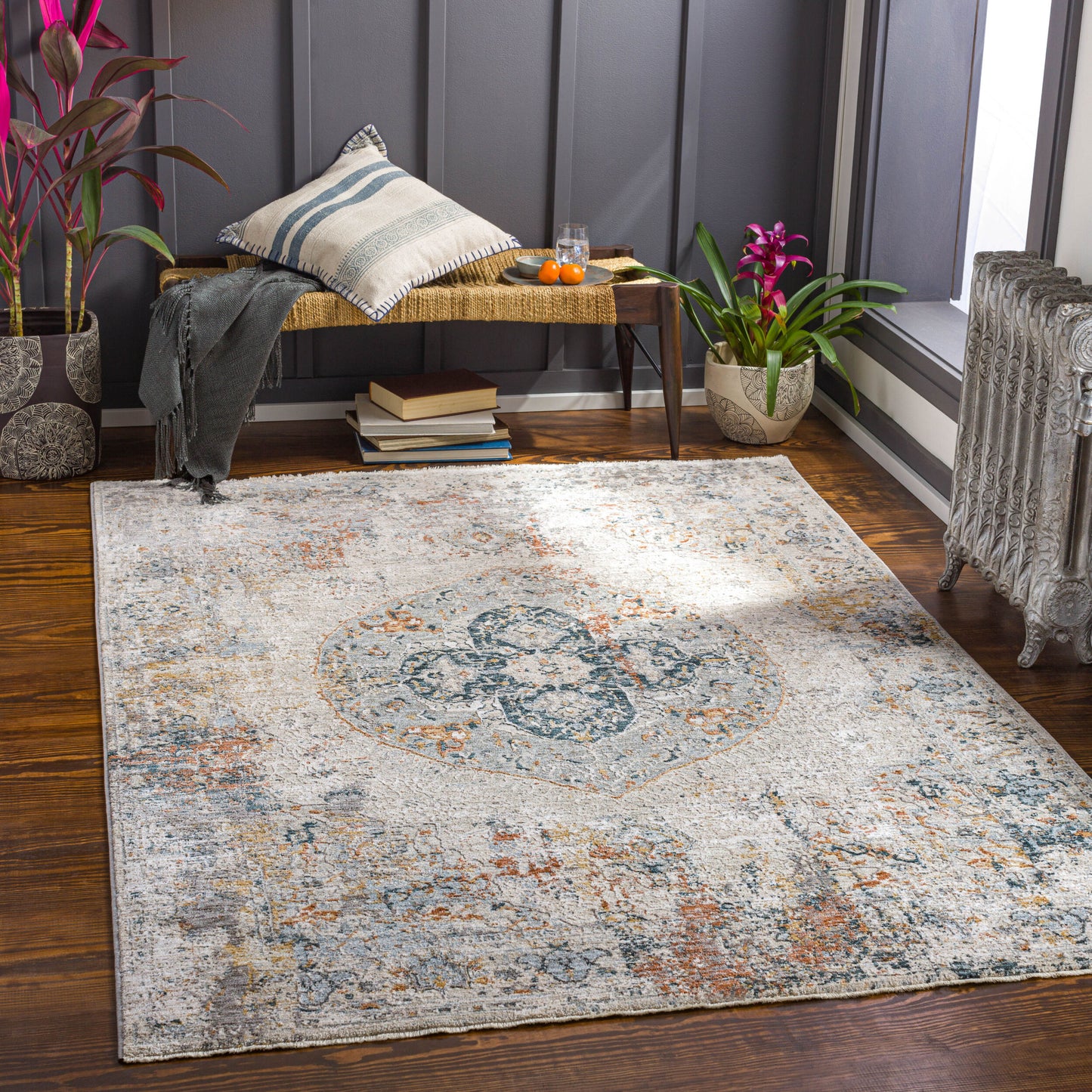 Laila LAA-2306 3' x 4' Machine Woven Accent Rug