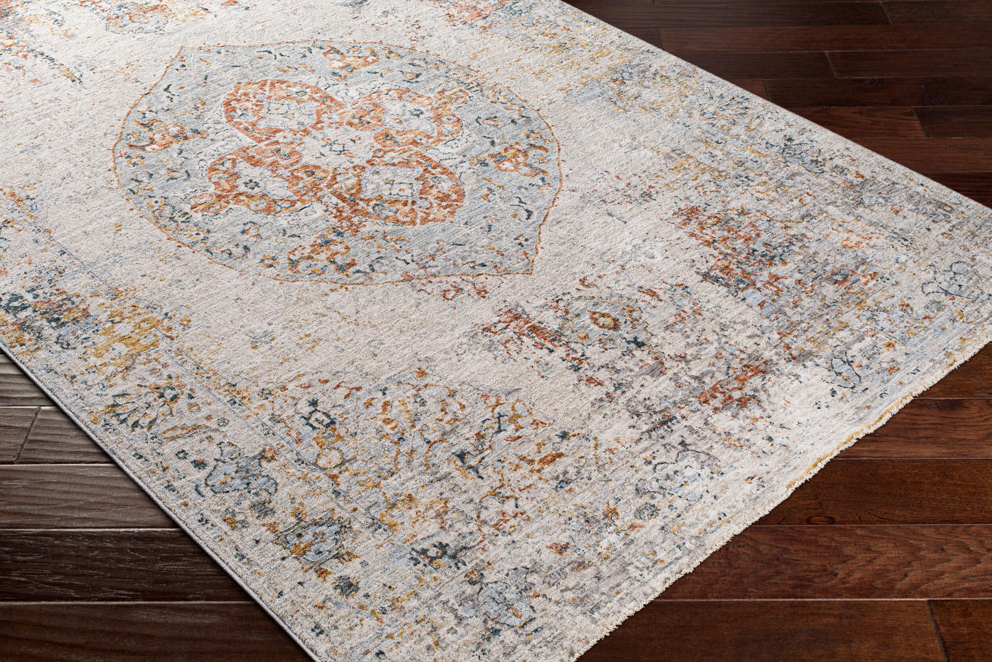 Laila LAA-2307 6ft Round Machine Woven Area Rug
