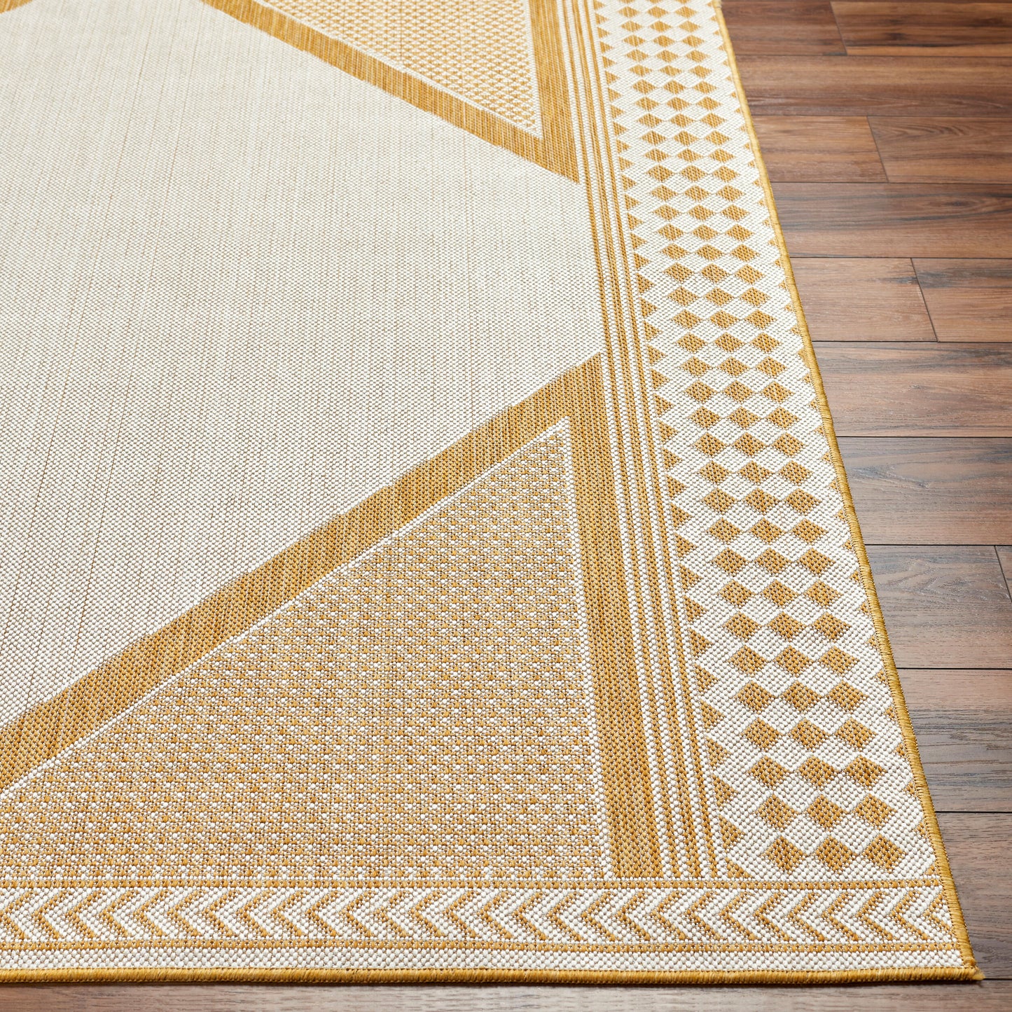 Long Beach LBH-2301 7ft Runner Machine Woven Indoor/Outdoor Runner Rug