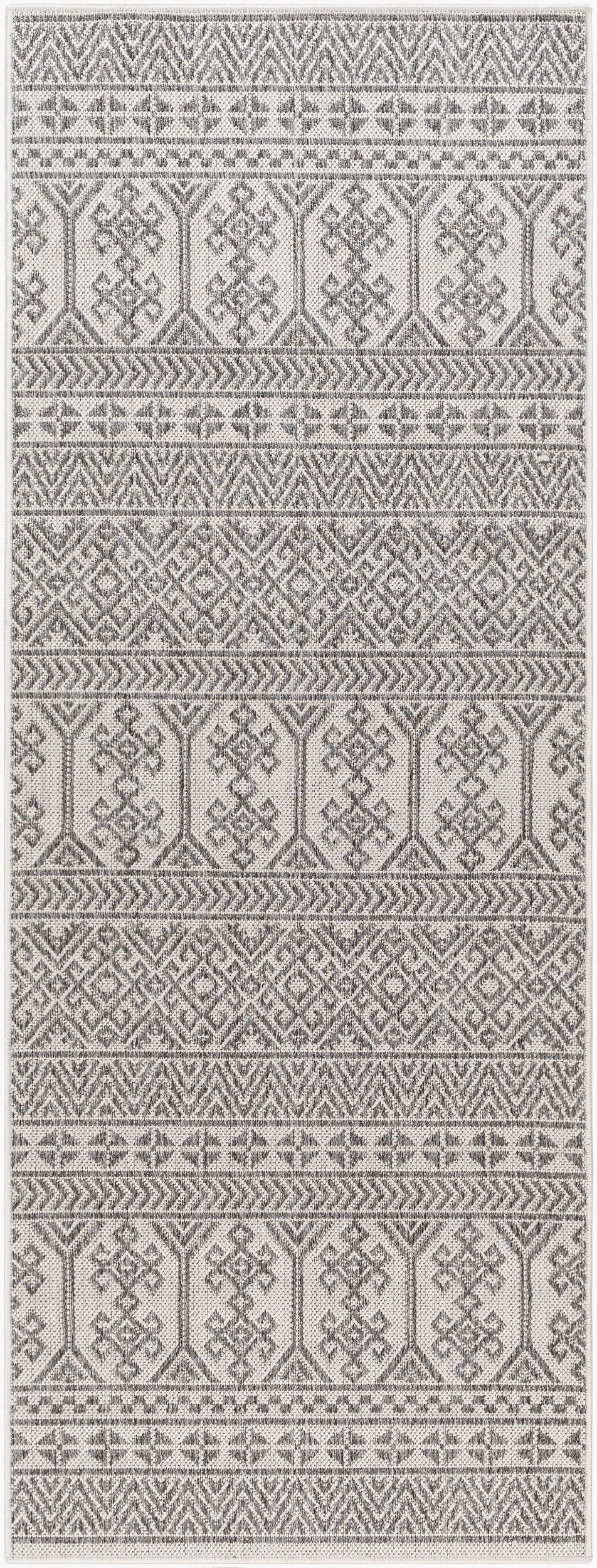 Long Beach LBH-2305 7ft Runner Machine Woven Indoor/Outdoor Runner Rug