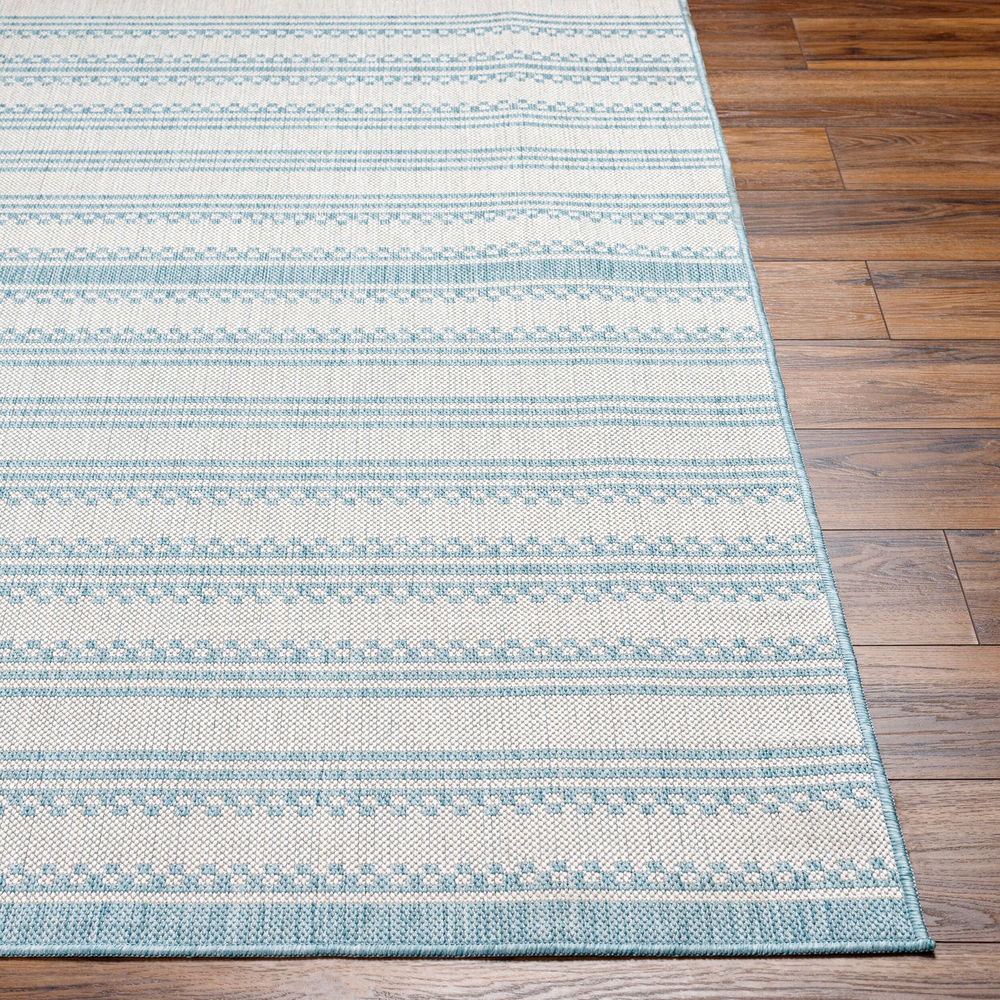 Long Beach LBH-2306 7ft Runner Machine Woven Indoor/Outdoor Runner Rug