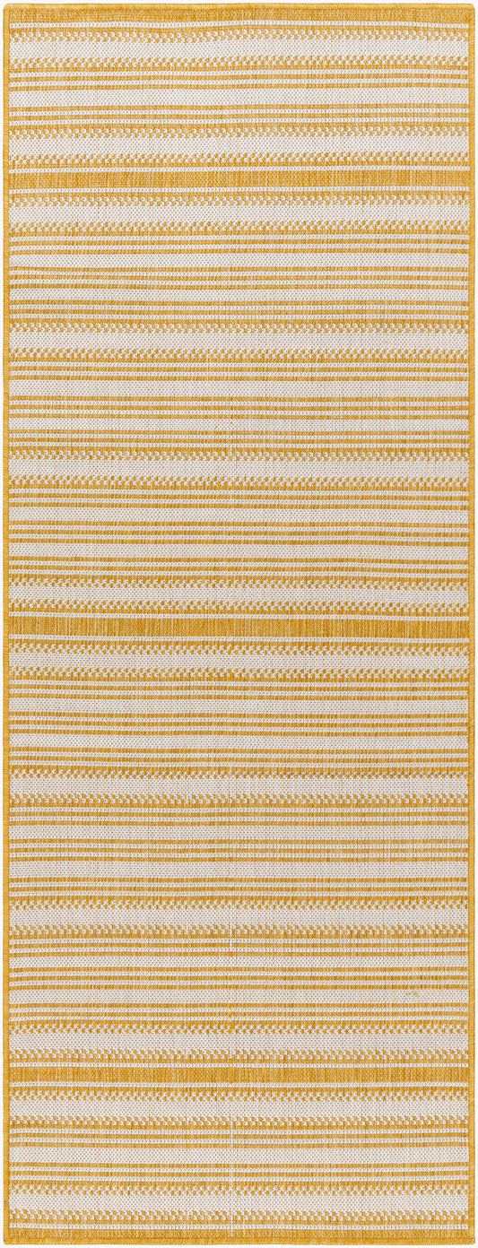 Long Beach LBH-2307 7ft Runner Machine Woven Indoor/Outdoor Runner Rug