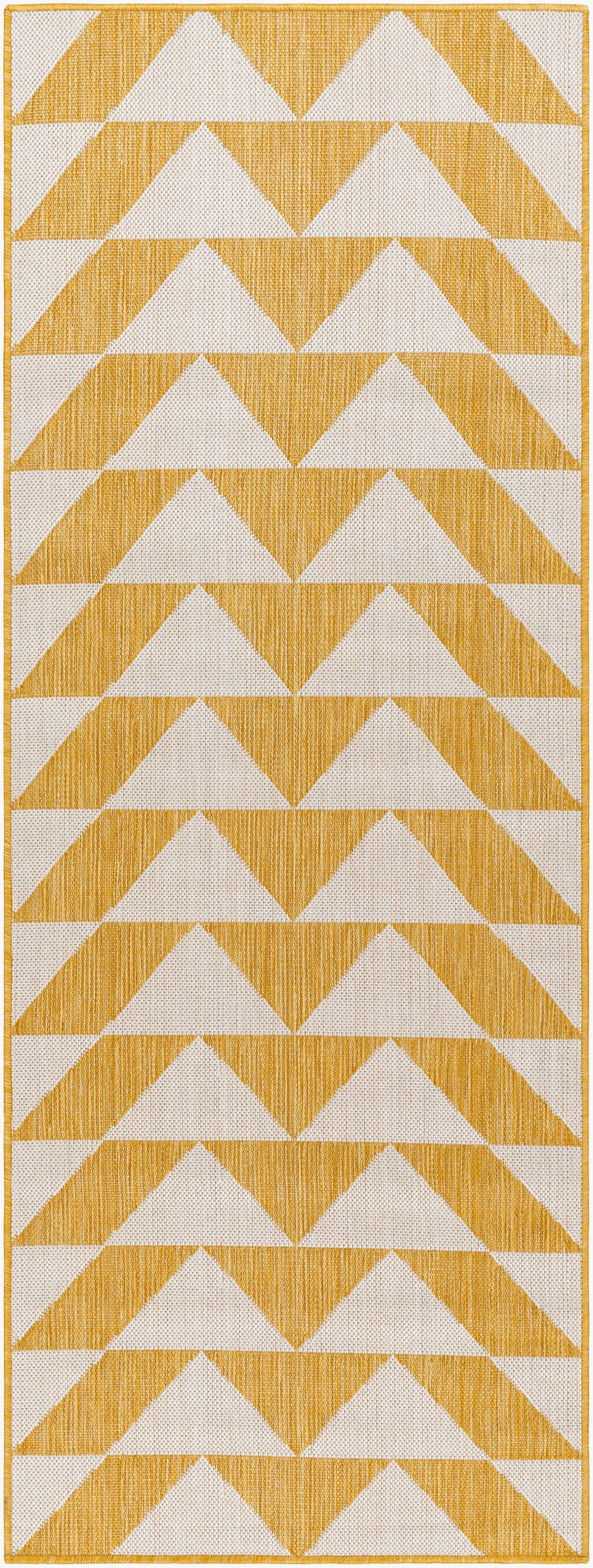 Long Beach LBH-2308 7ft Runner Machine Woven Indoor/Outdoor Runner Rug
