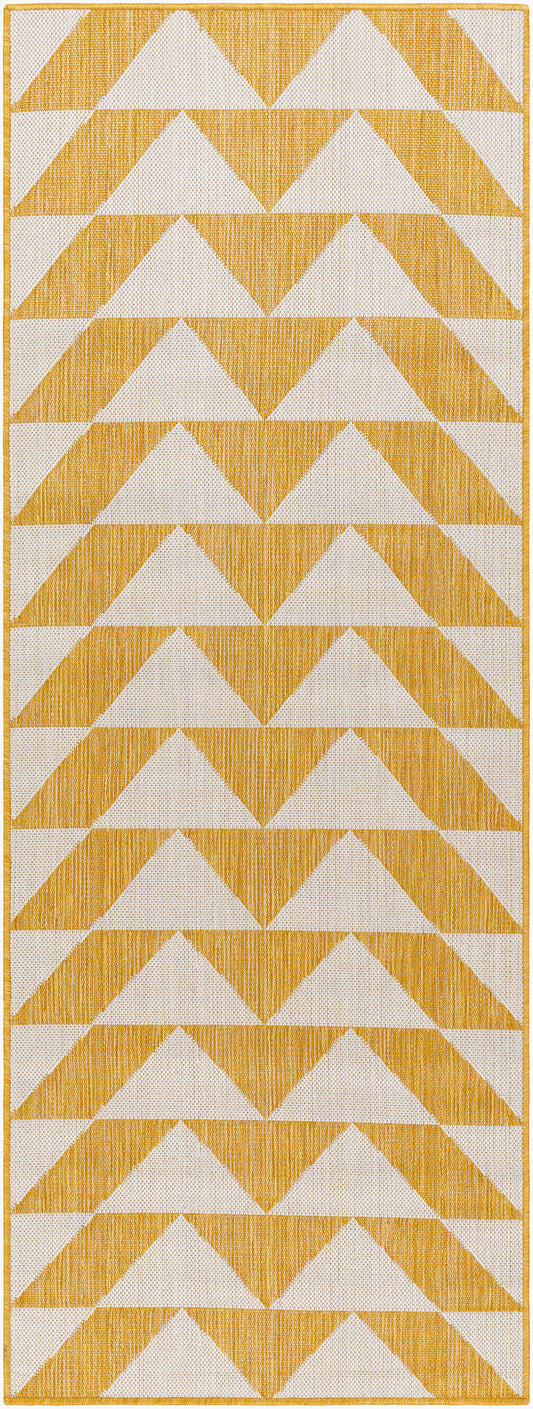Long Beach LBH-2308 7ft Runner Machine Woven Indoor/Outdoor Runner Rug