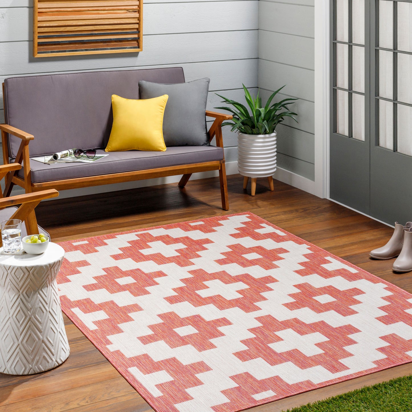 Long Beach LBH-2309 6' x 9' Machine Woven Indoor/Outdoor Area Rug