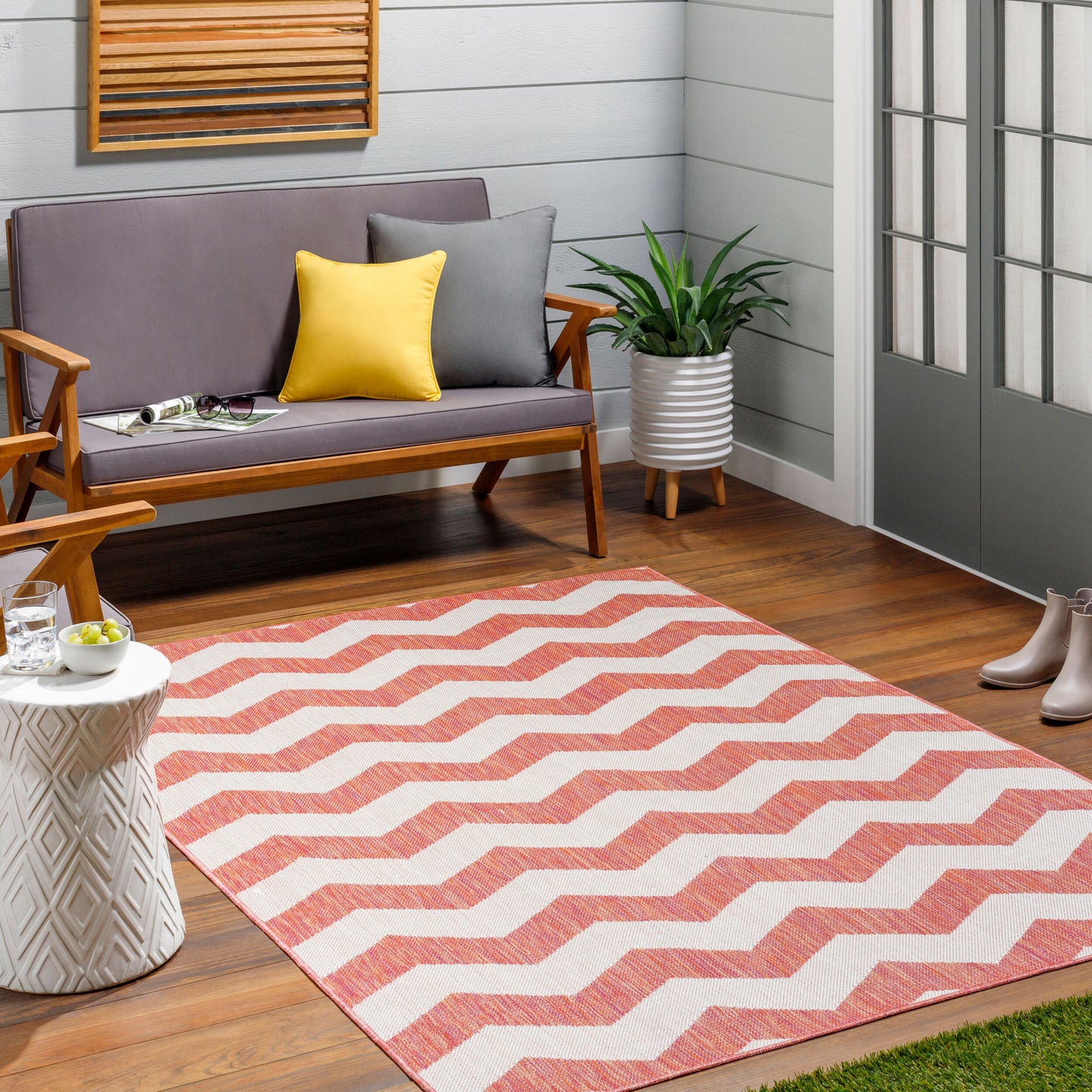 Long Beach LBH-2310 8' x 10' Machine Woven Indoor/Outdoor Area Rug